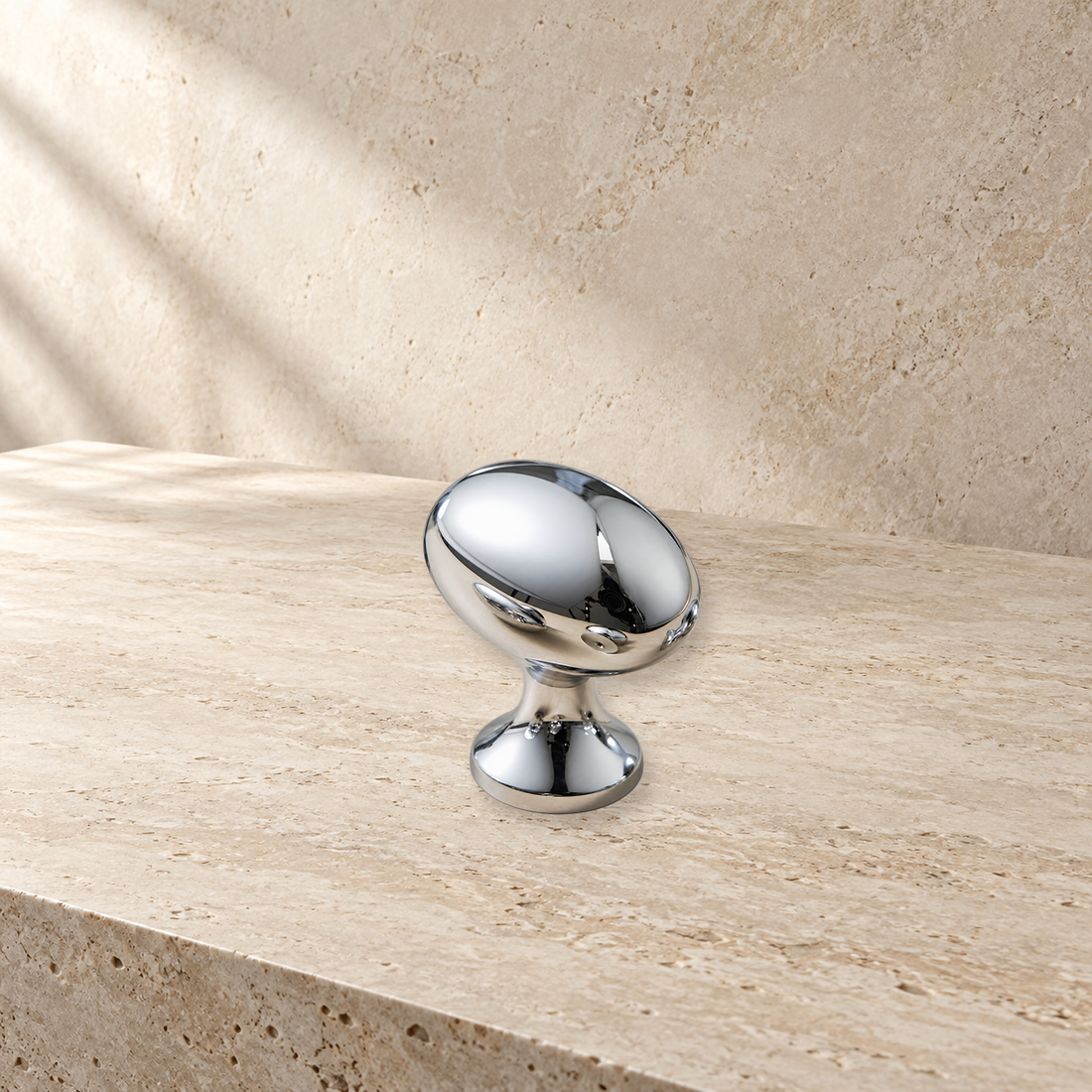 Polished Brass & Chrome Cabinet Knob — Solid Brass Modern Hardware — approved main product image