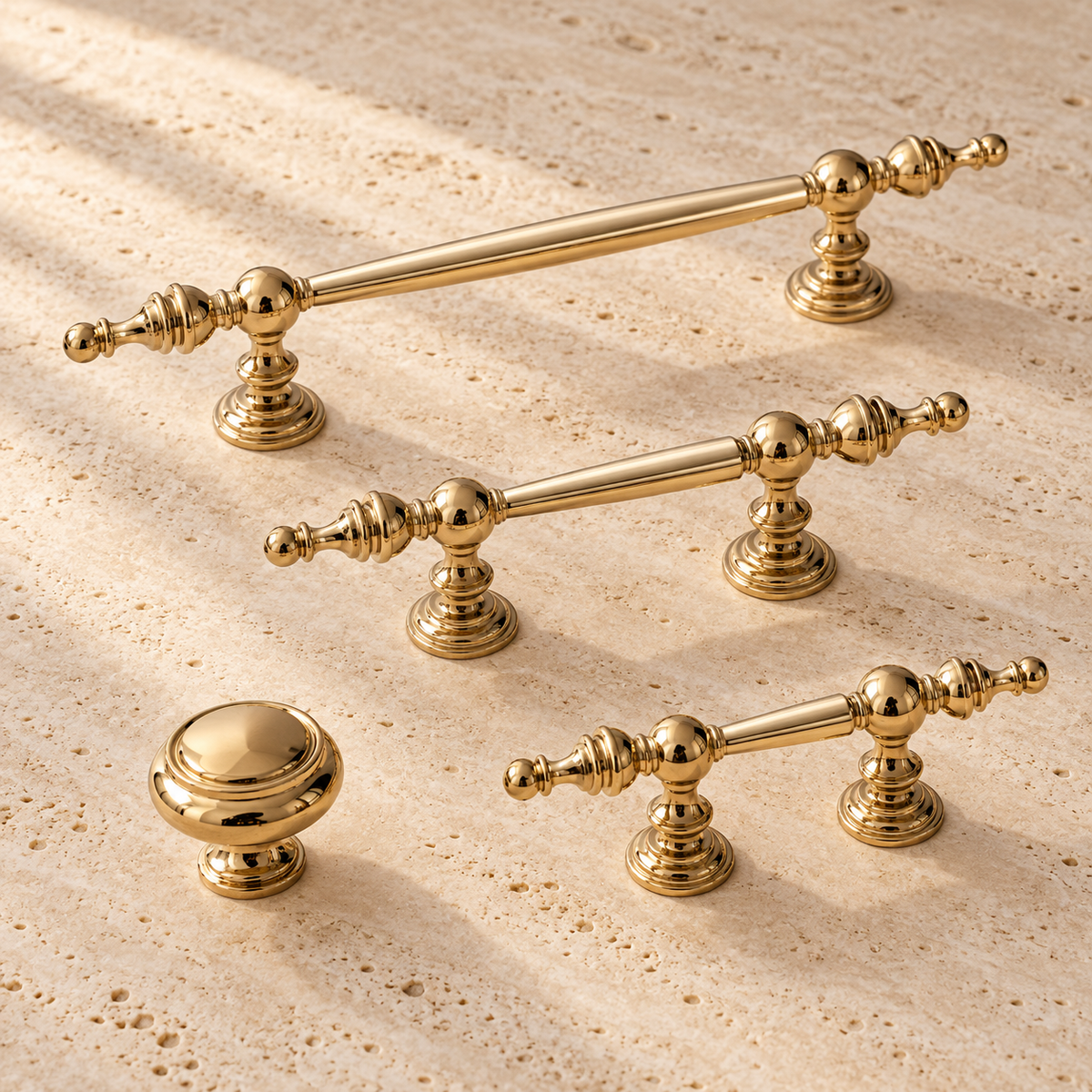 Polished Brass Modern Solid Brass Cabinet Pulls & Knobs — approved main product image