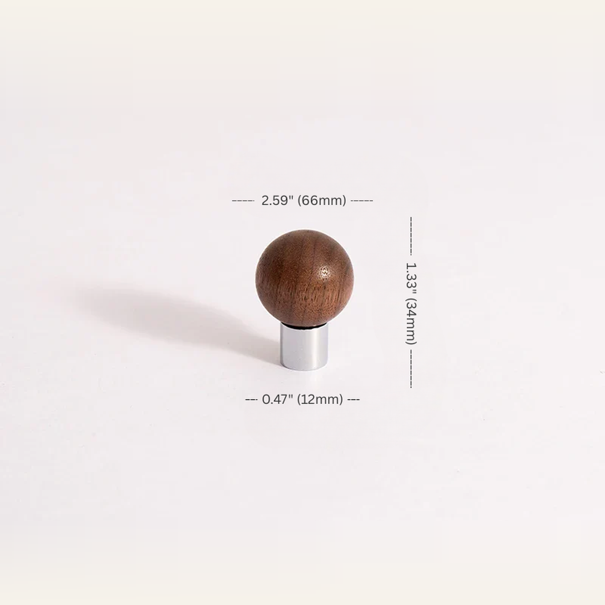 Walnut Wood & Brass Cabinet Pull & Knob - Solid Brass Modern Hardware — measurements and dimensions 6