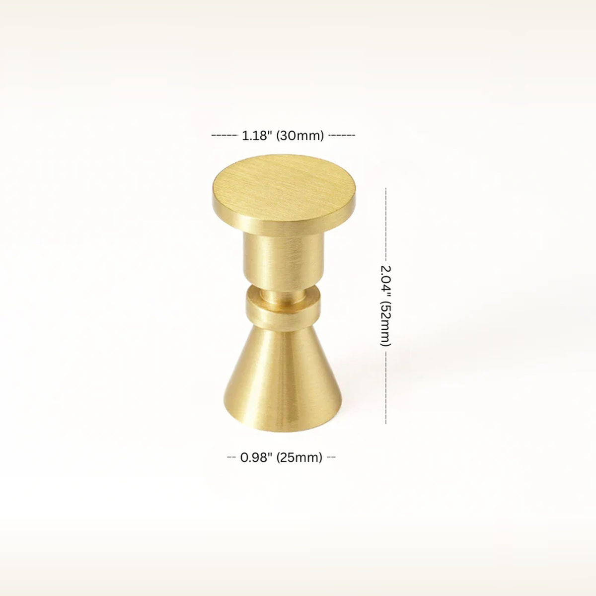 Solid Brass Wall Hook — Minimalist Decorative Robe Hook — measurements and dimensions 2