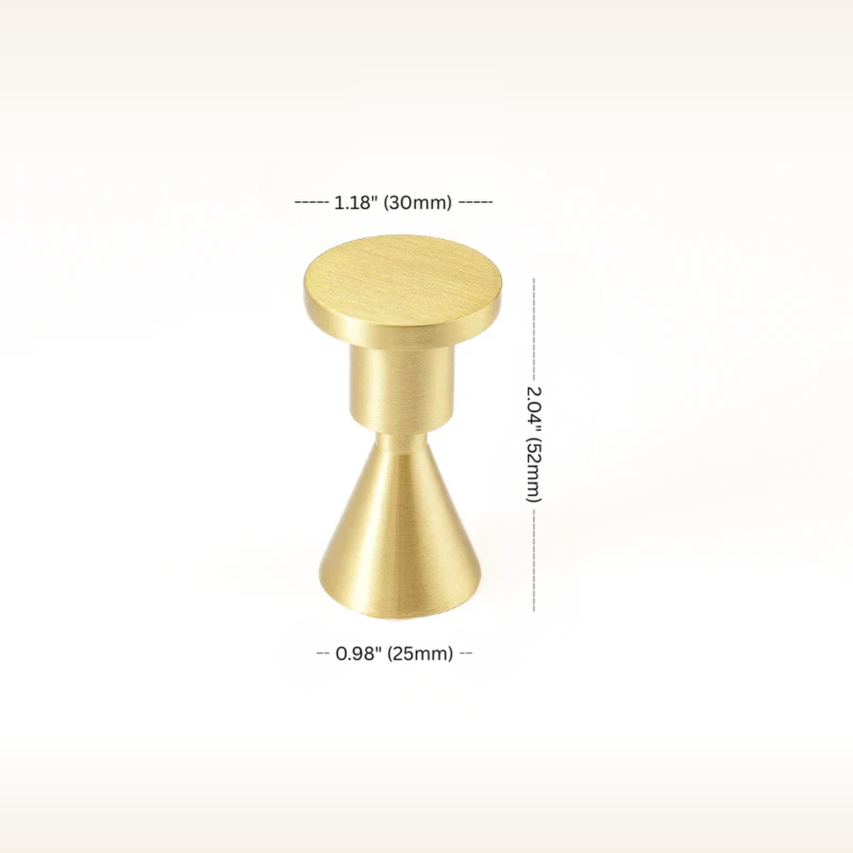 Solid Brass Wall Hook — Minimalist Decorative Robe Hook — measurements and dimensions 3