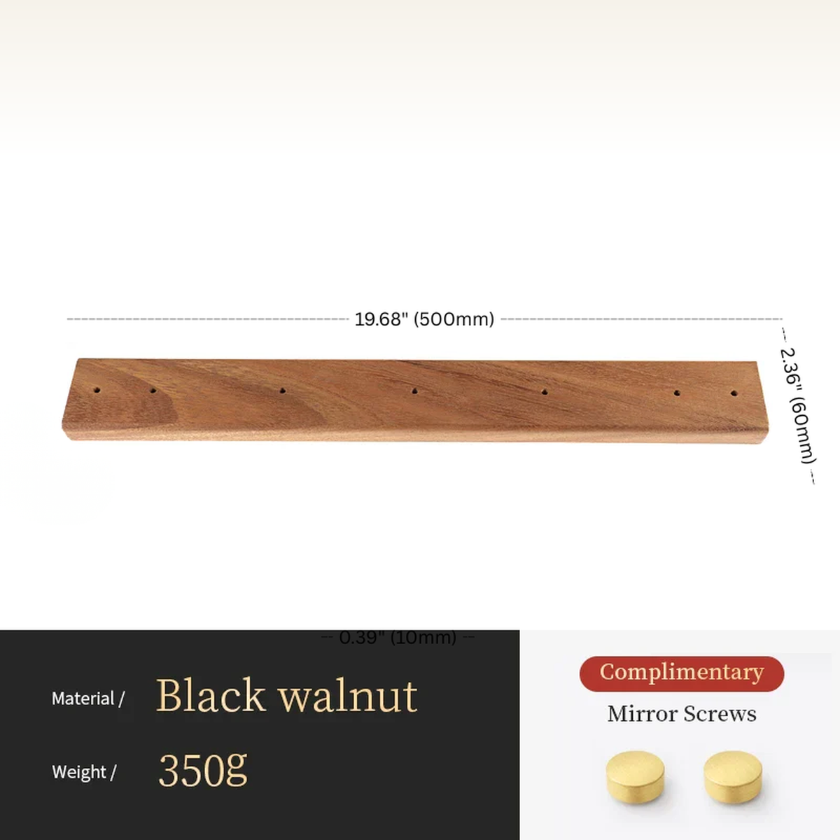 Solid Brass Wall Hook — Minimalist Decorative Robe Hook — measurements and dimensions 5
