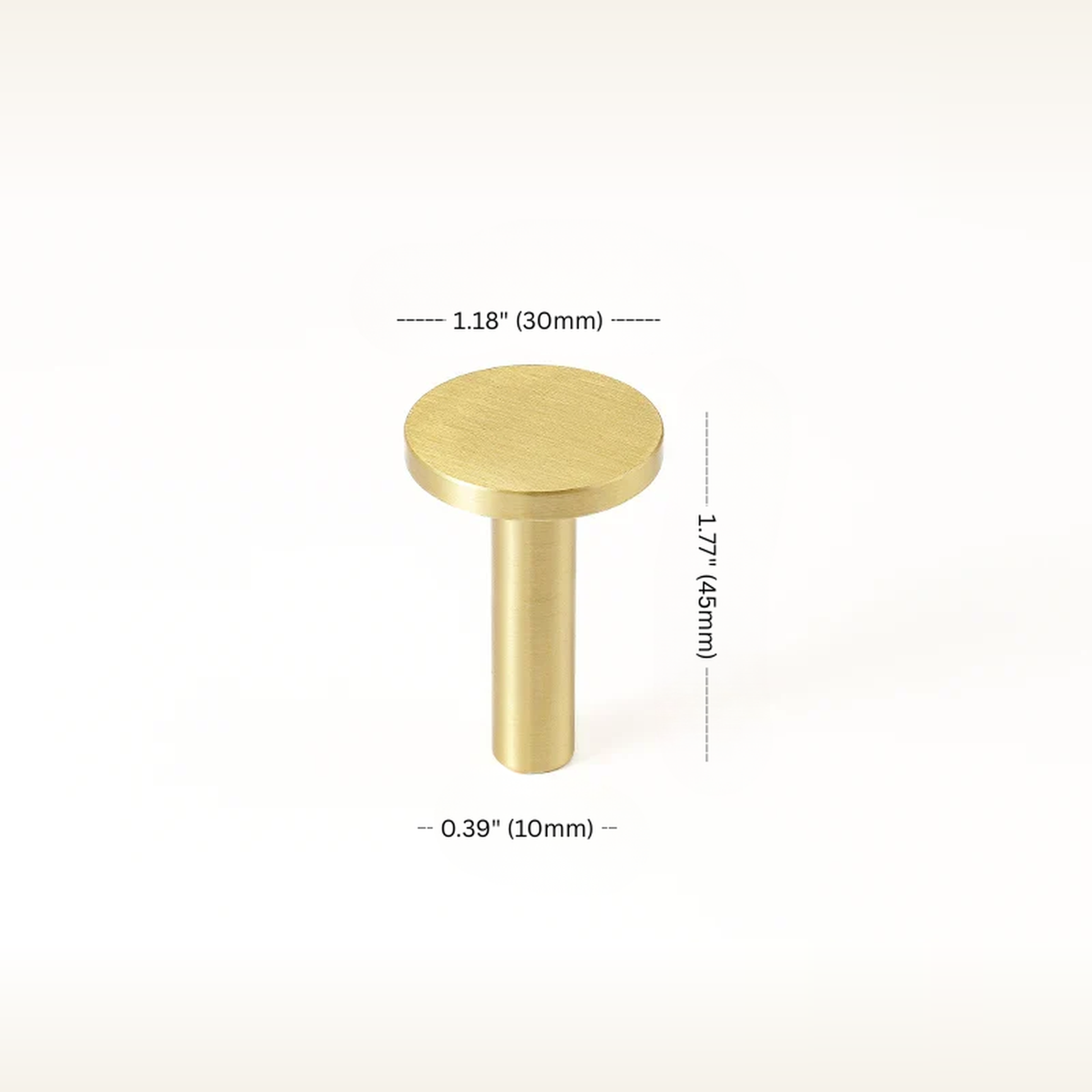 Solid Brass Wall Hook — Minimalist Decorative Robe Hook — measurements and dimensions 7