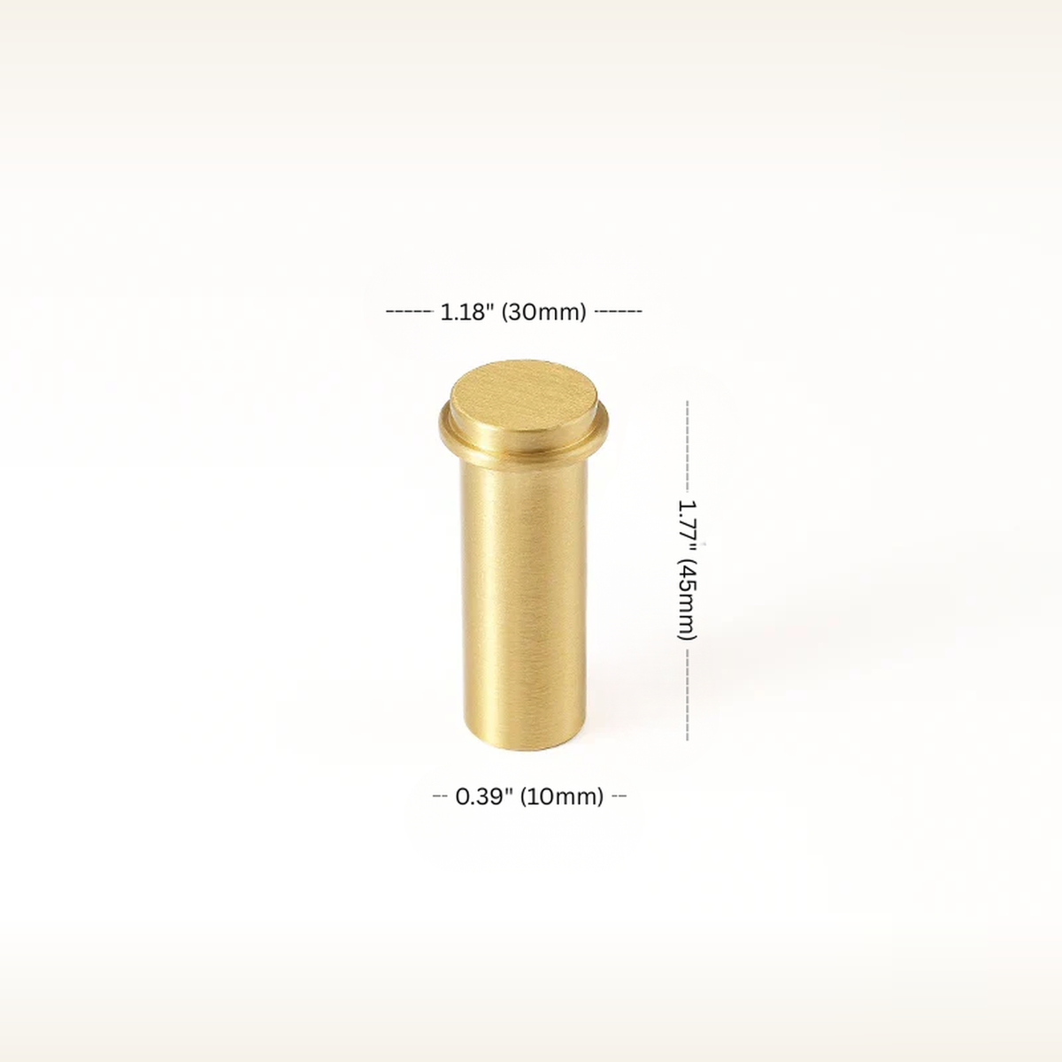 Solid Brass Wall Hook — Minimalist Decorative Robe Hook — measurements and dimensions 8