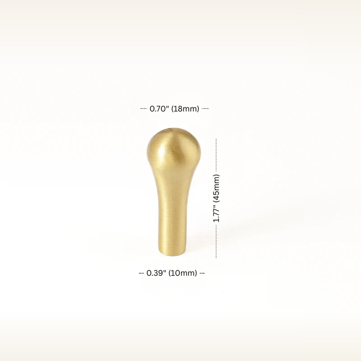 Solid Brass Wall Hook — Minimalist Decorative Robe Hook — measurements and dimensions 10