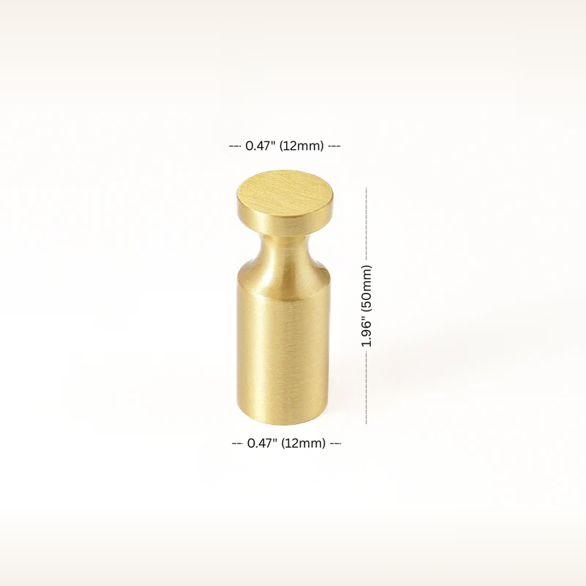 Solid Brass Wall Hook — Minimalist Decorative Robe Hook — measurements and dimensions 11