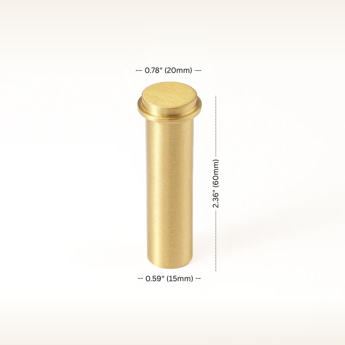 Solid Brass Wall Hook — Minimalist Decorative Robe Hook — measurements and dimensions 13