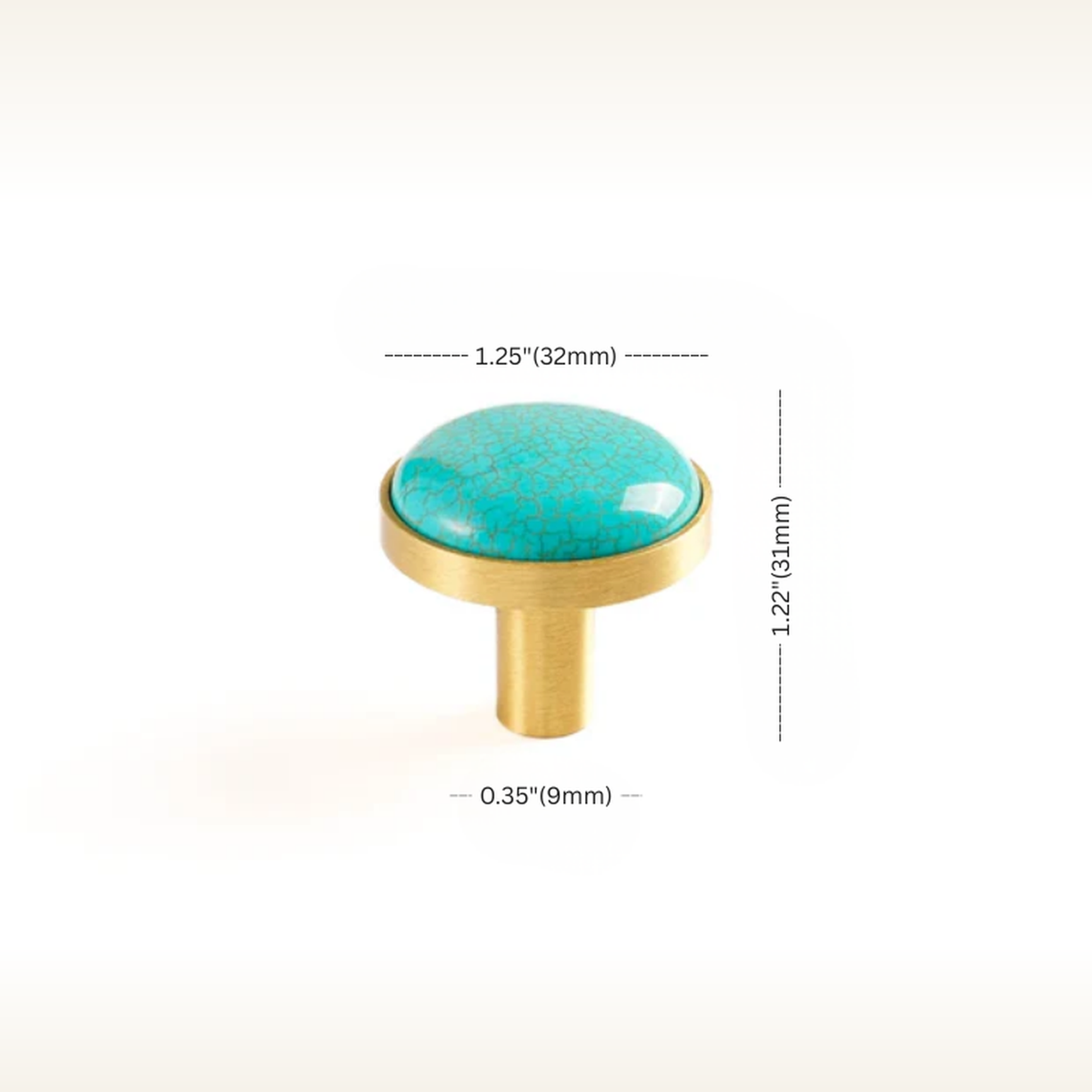 Brass & Natural Stone Wall Hooks — Nordic Pastoral Design — measurements and dimensions 4