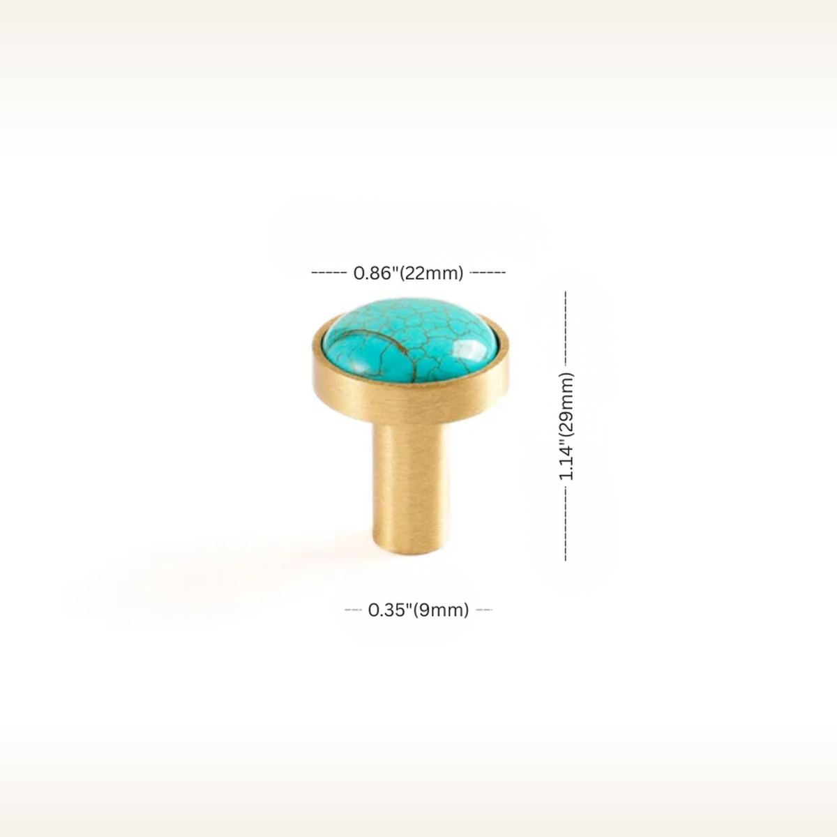Brass & Natural Stone Wall Hooks — Nordic Pastoral Design — measurements and dimensions 5