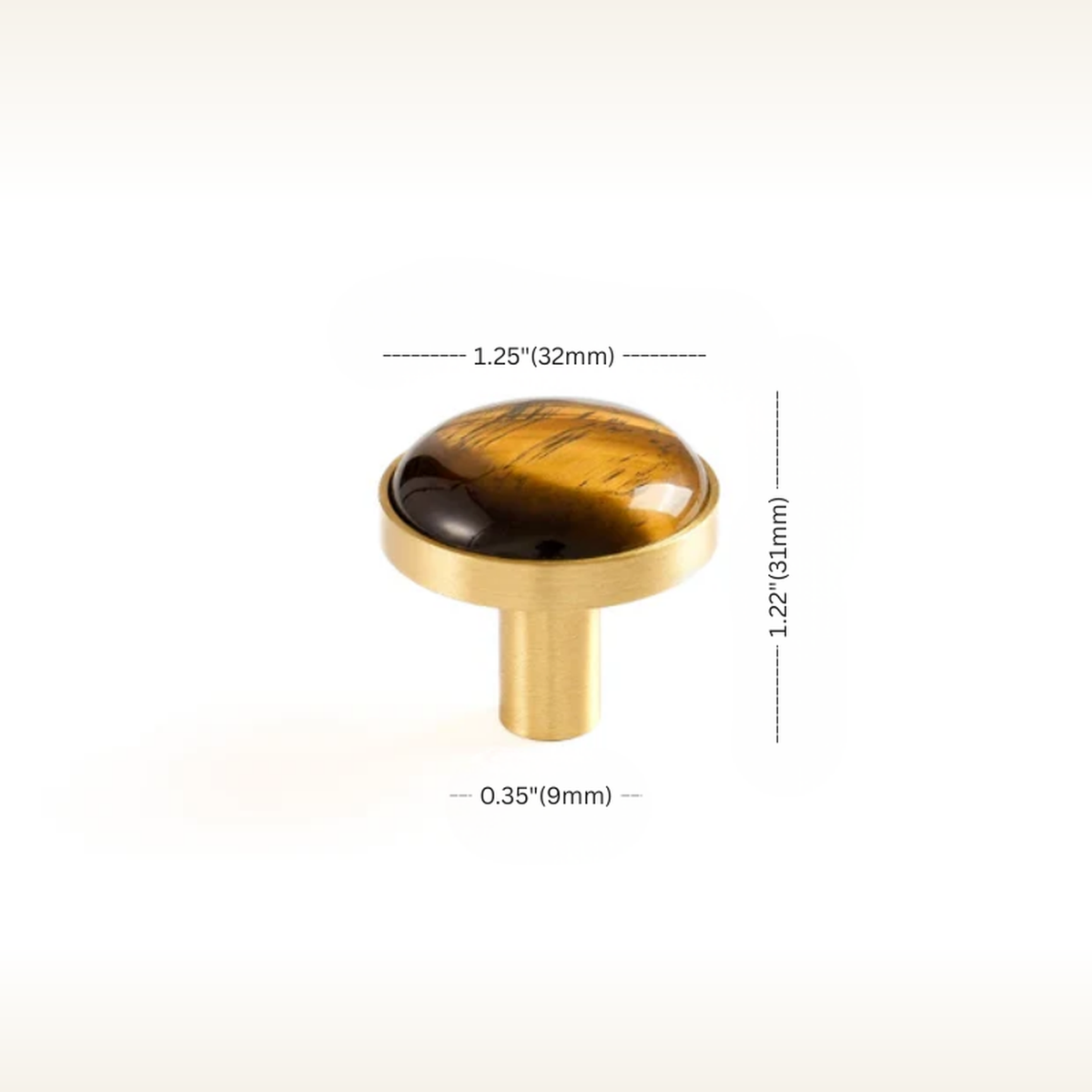 Brass & Natural Stone Wall Hooks — Nordic Pastoral Design — measurements and dimensions 7