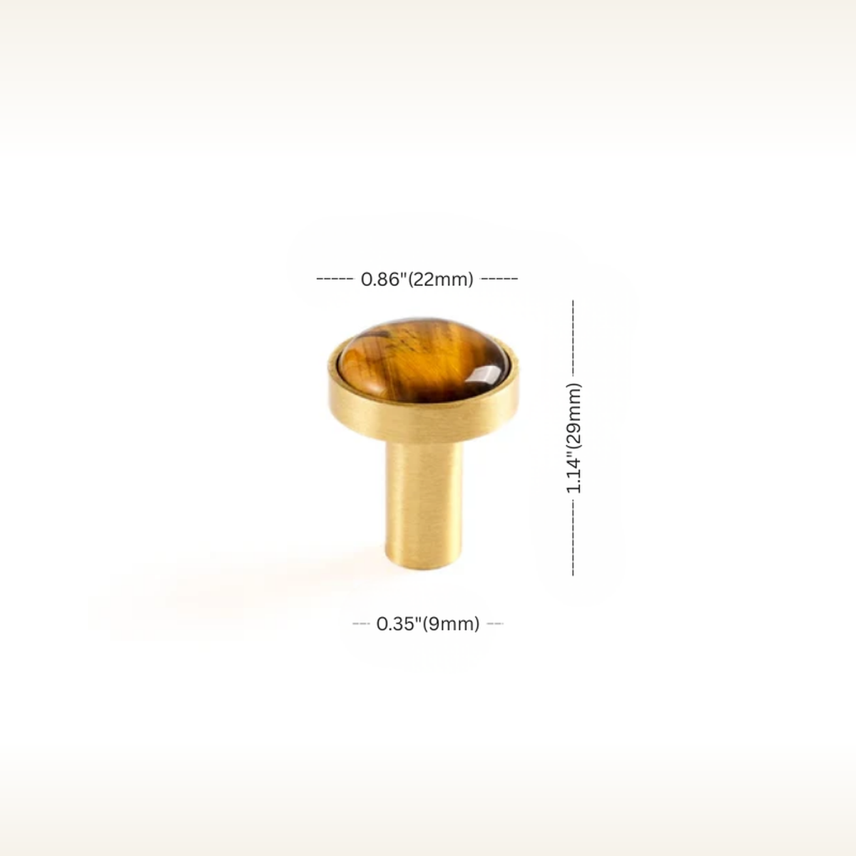 Brass & Natural Stone Wall Hooks — Nordic Pastoral Design — measurements and dimensions 8