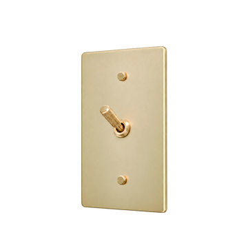Brass Home Supply Knurled Brass Toggle Switch Plate — 1-Gang in Satin Brass