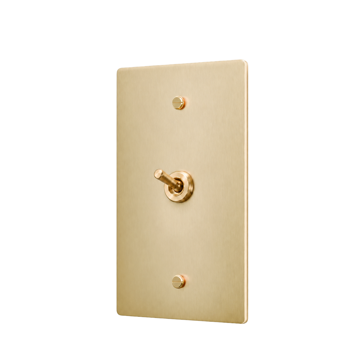 Brass Home Supply Brass Retro Toggle Switch Plate — 1-Gang in Satin Brass