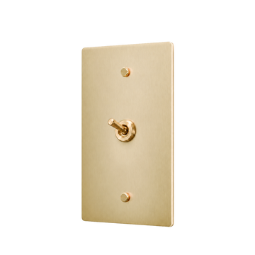 Brass Home Supply Brass Retro Toggle Switch Plate — 1-Gang in Satin Brass