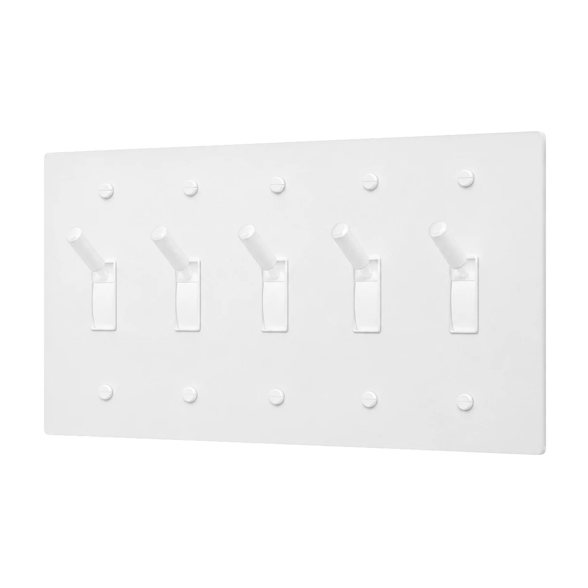 5-Gang Solid Brass Toggle Light Switch