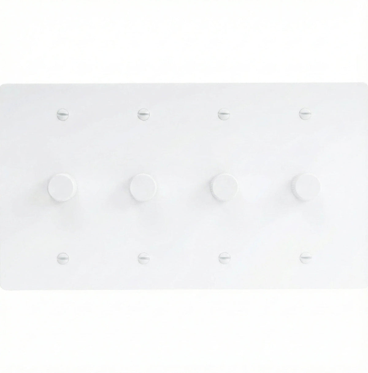 4 gang white dimmer plate