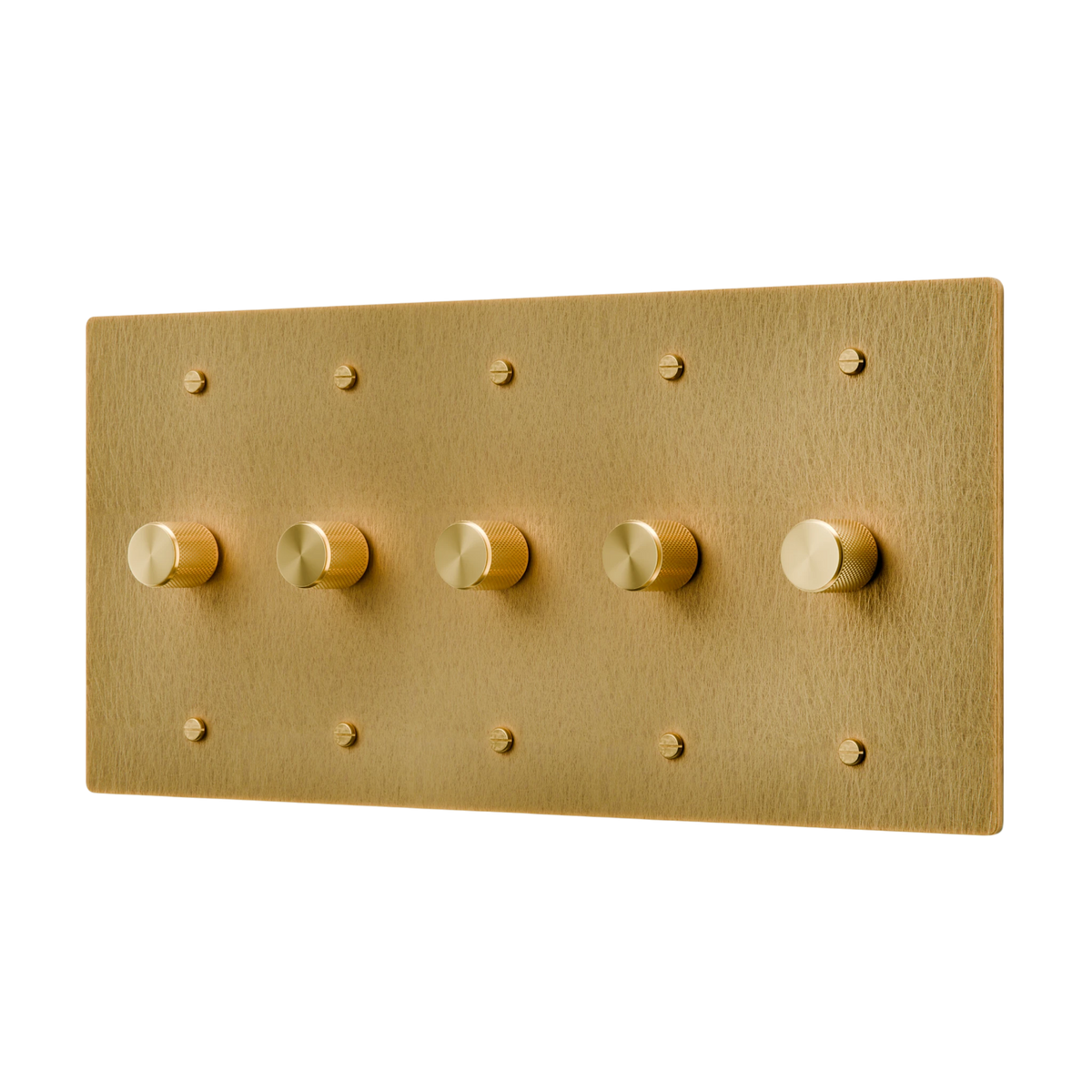 5-Gang Solid Brass Rotary Dimmer Switch