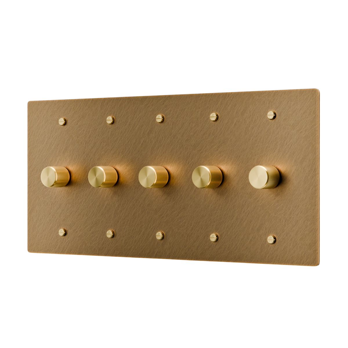 5-Gang Solid Brass Rotary Dimmer Switch