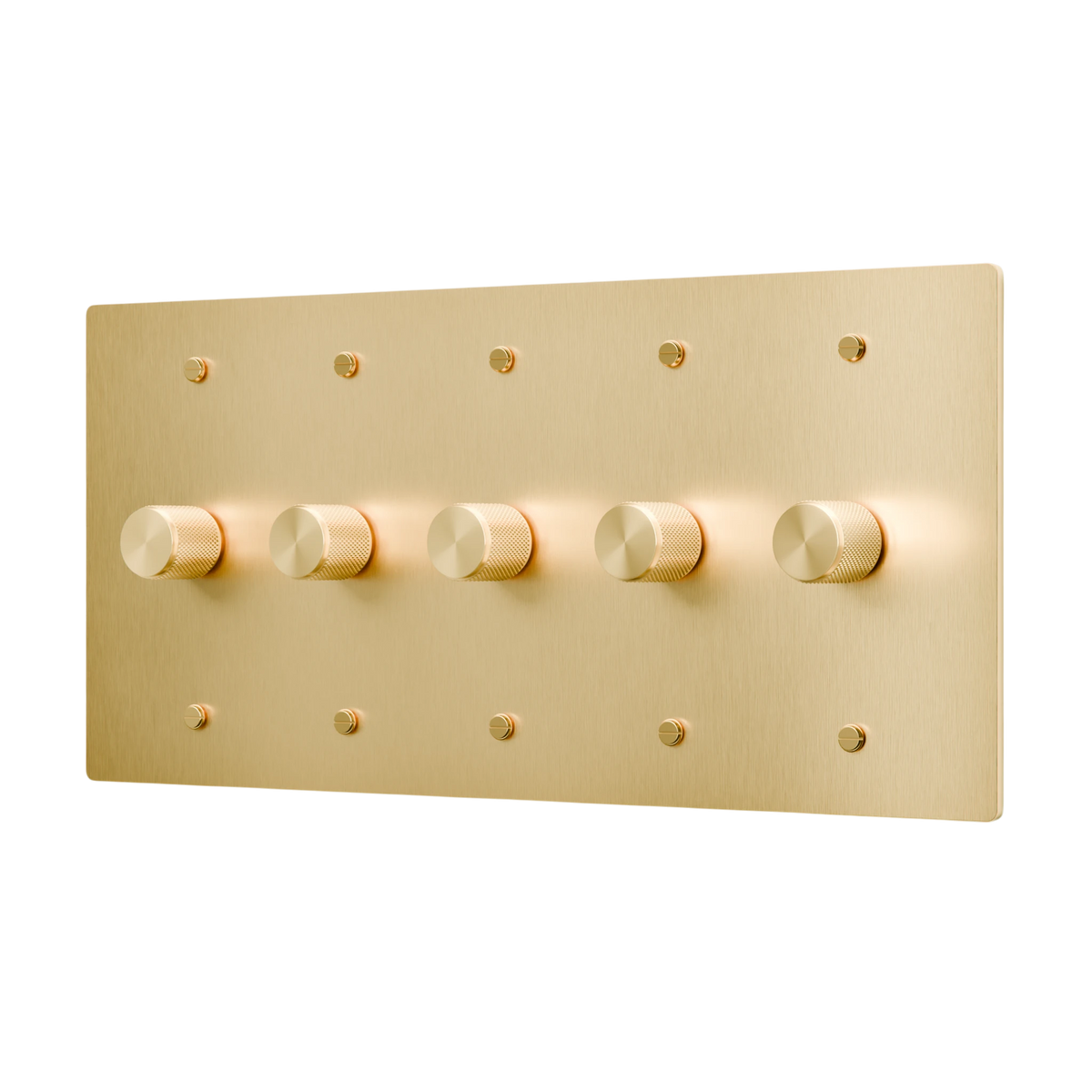 5-Gang Solid Brass Rotary Dimmer Switch
