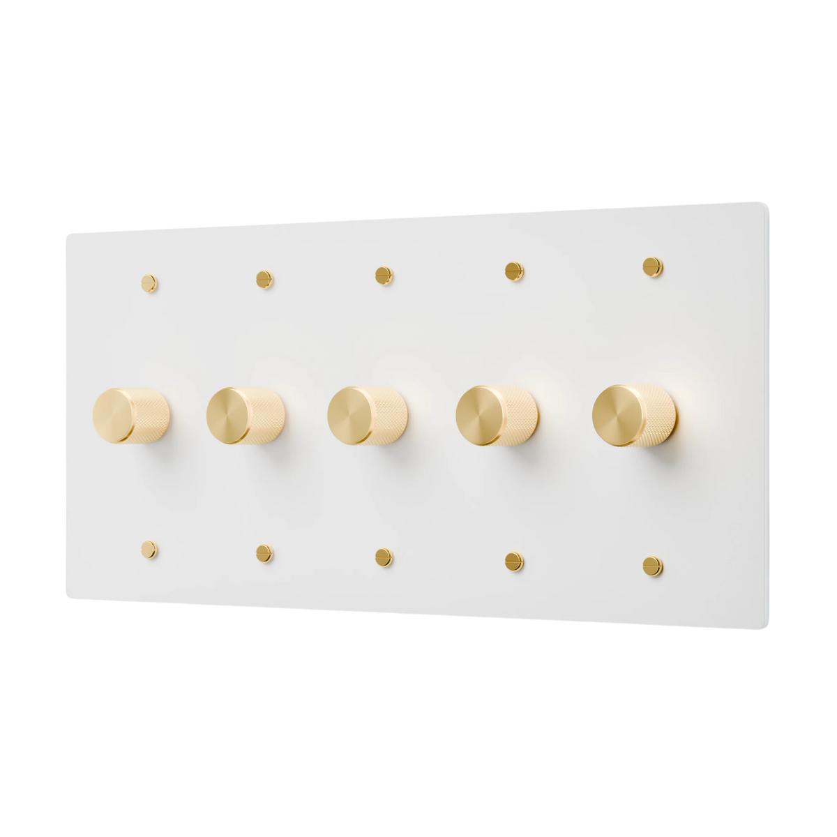 5-Gang Solid Brass Rotary Dimmer Switch
