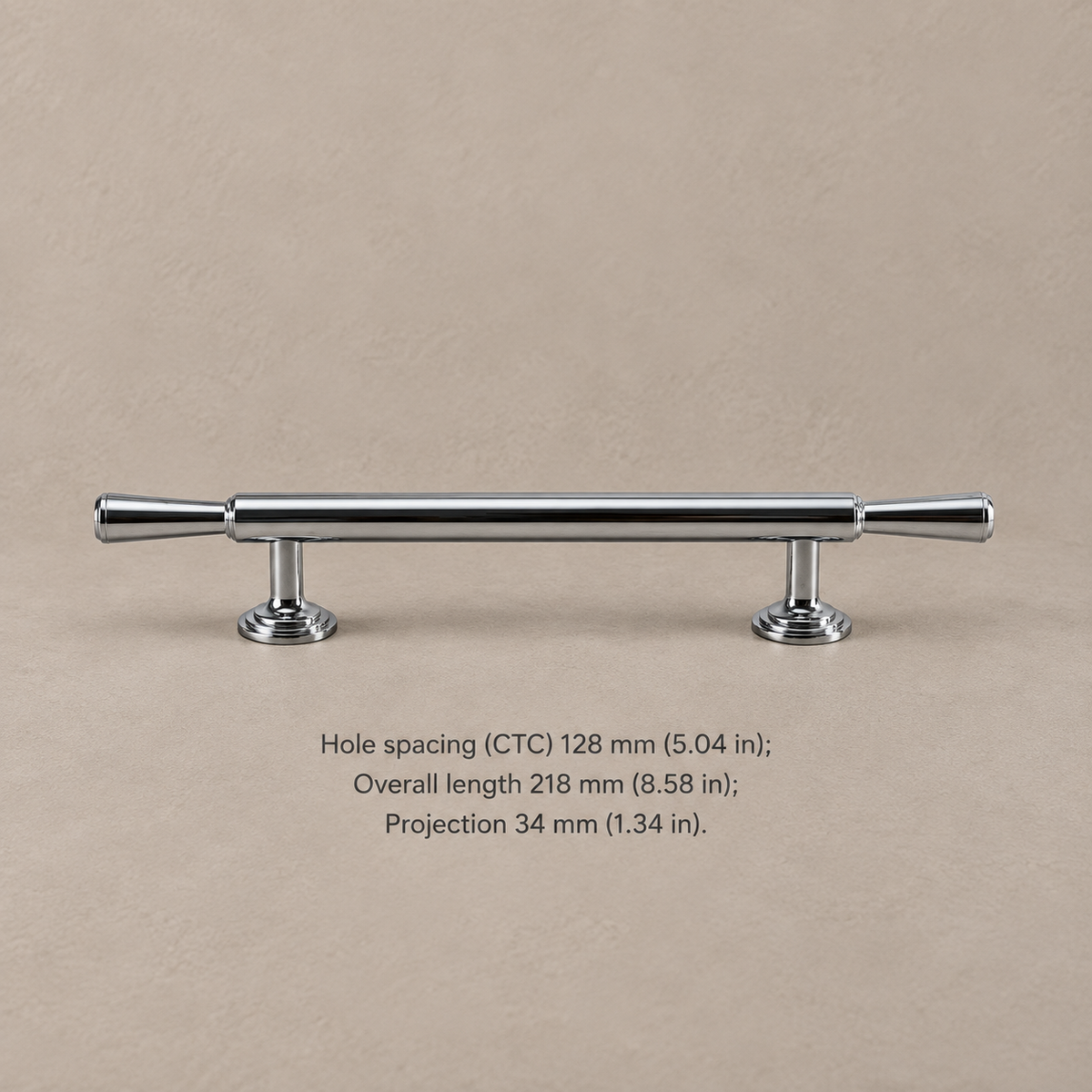 Chrome Brass Modern Solid Brass Cabinet Pulls & Knobs — chrome-pull-128