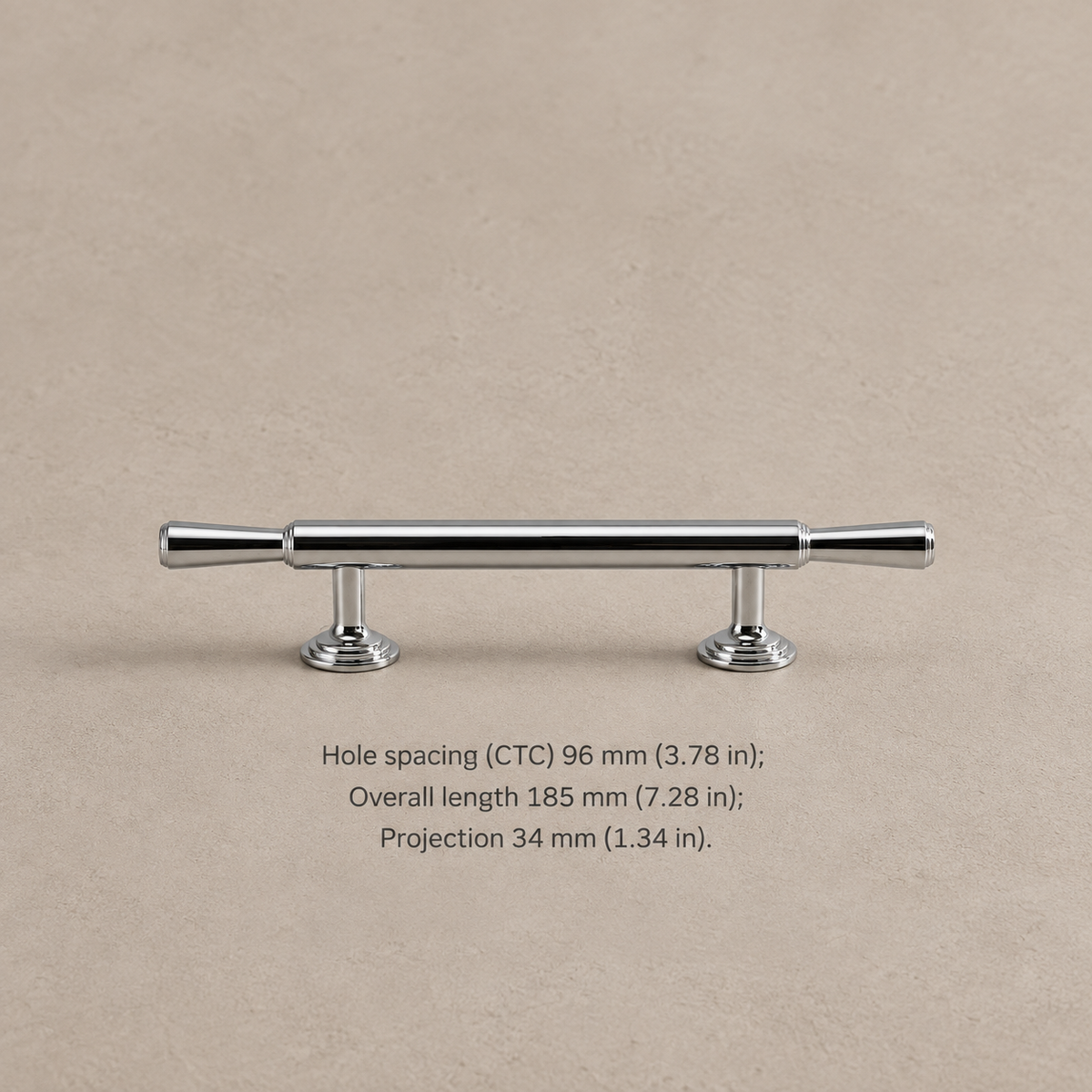 Chrome Brass Modern Solid Brass Cabinet Pulls & Knobs — chrome-pull-96