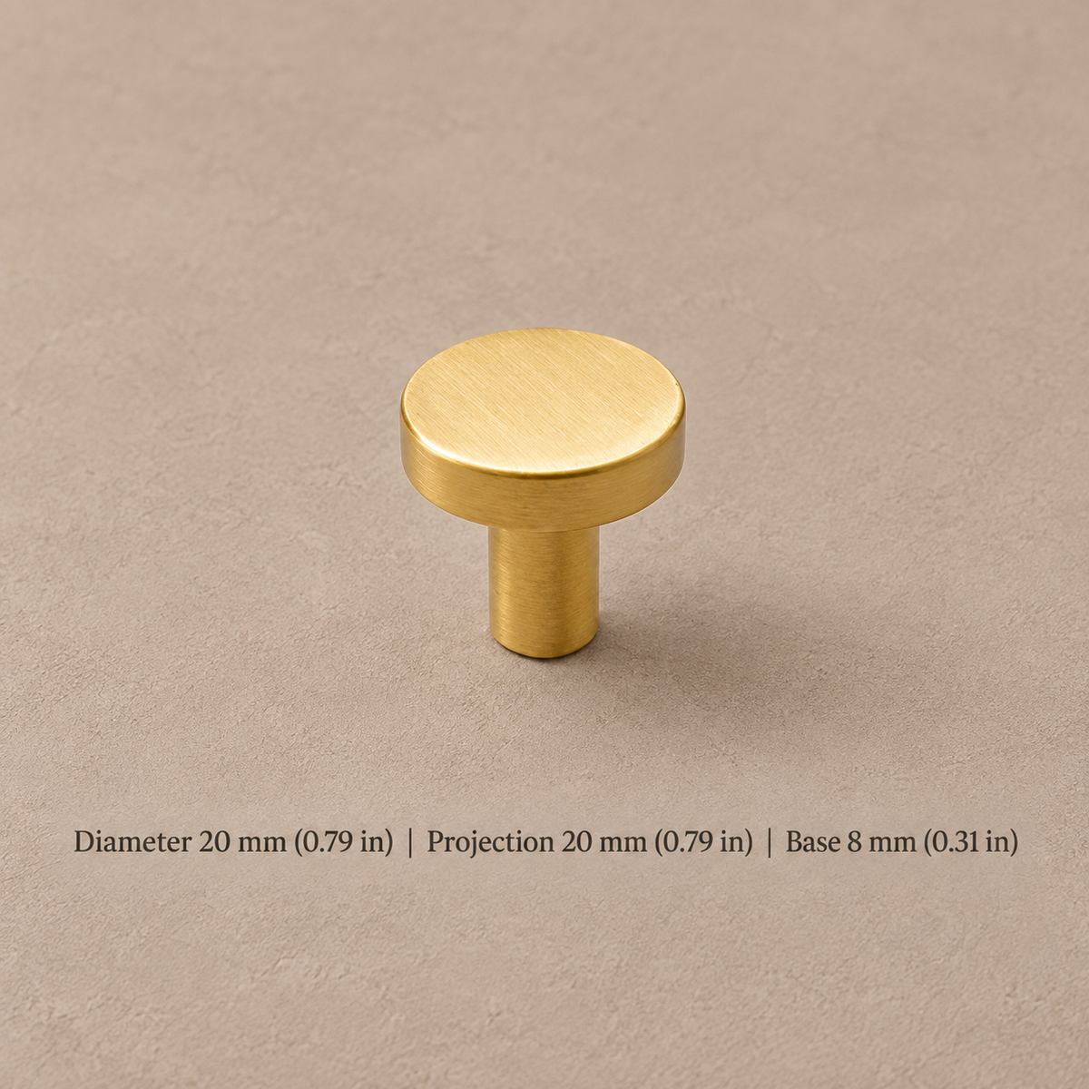 Solid Gold Brass Cabinet Pull & Knob — Modern Kitchen Design — knob-20