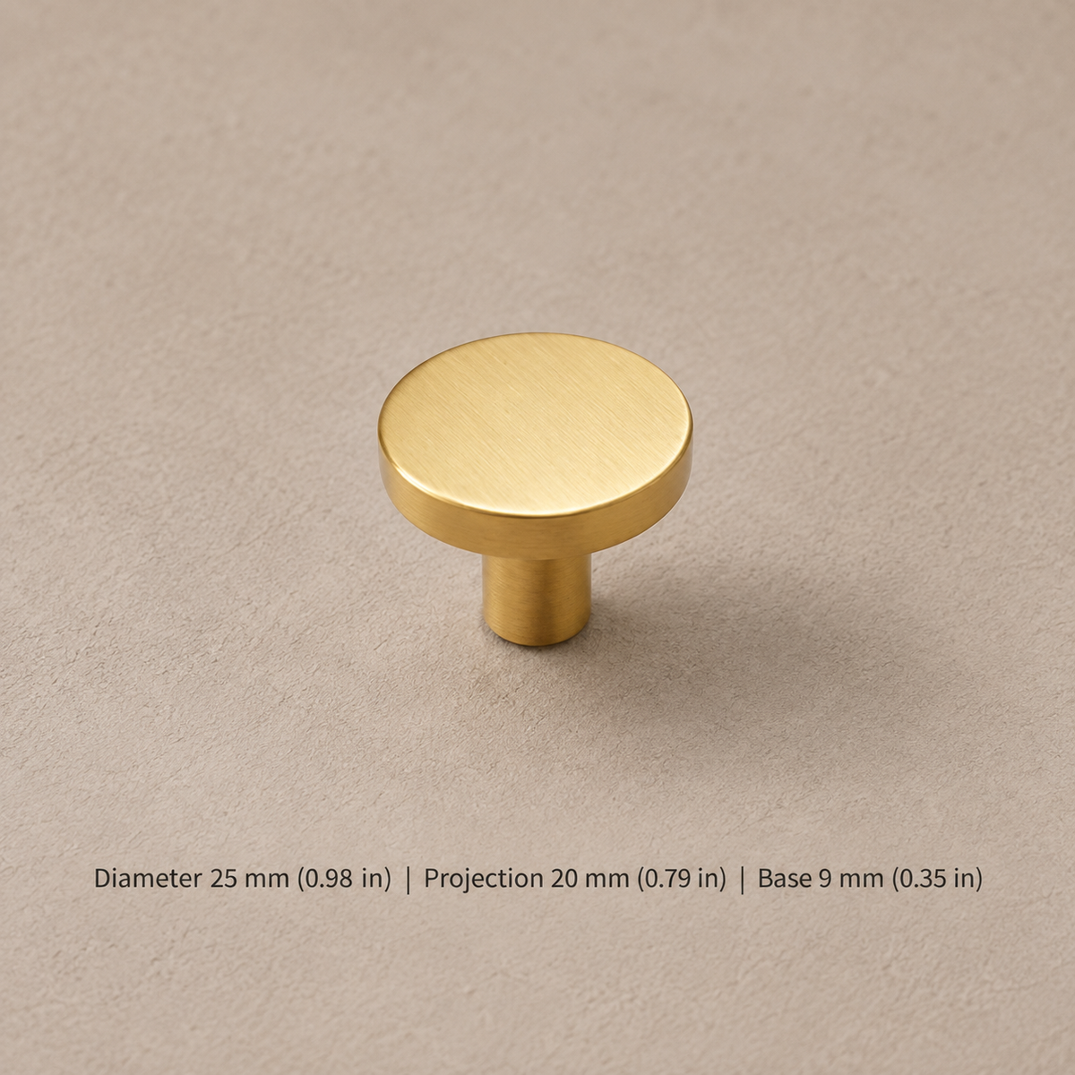 Solid Gold Brass Cabinet Pull & Knob — Modern Kitchen Design — knob-25