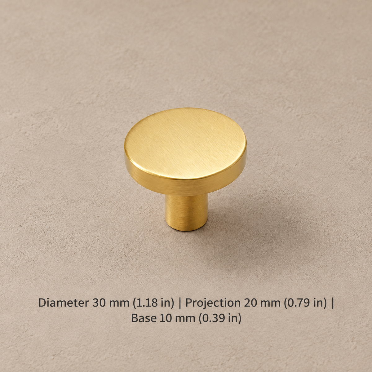 Solid Gold Brass Cabinet Pull & Knob — Modern Kitchen Design — knob-30