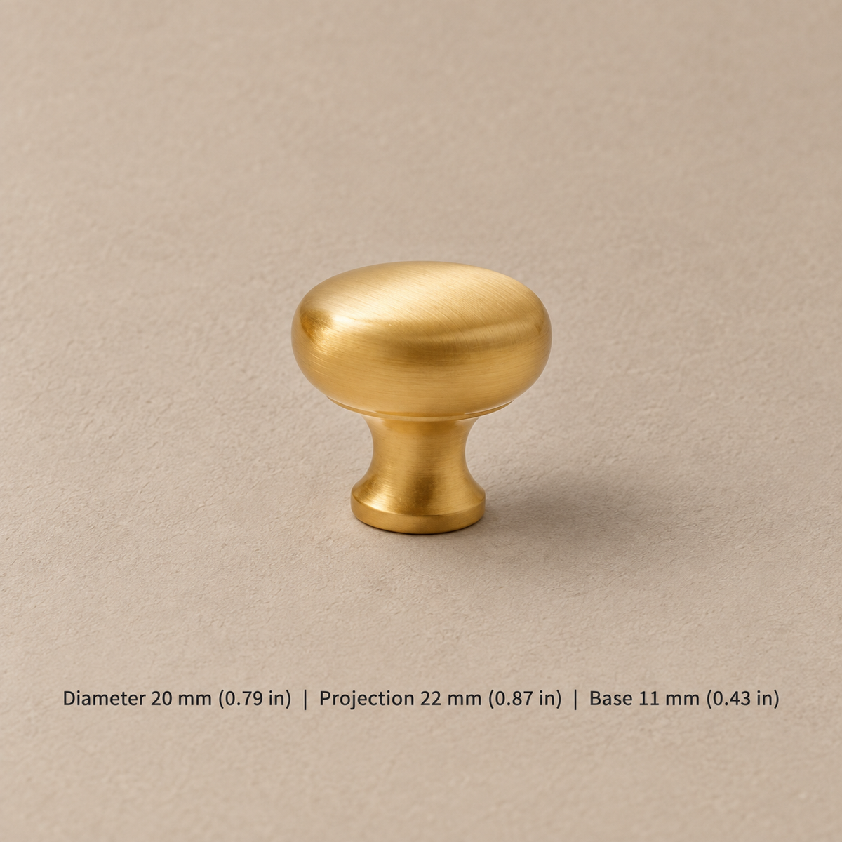 Solid Brass Cabinet Pull & Knob — Nordic Shell Design — knob20