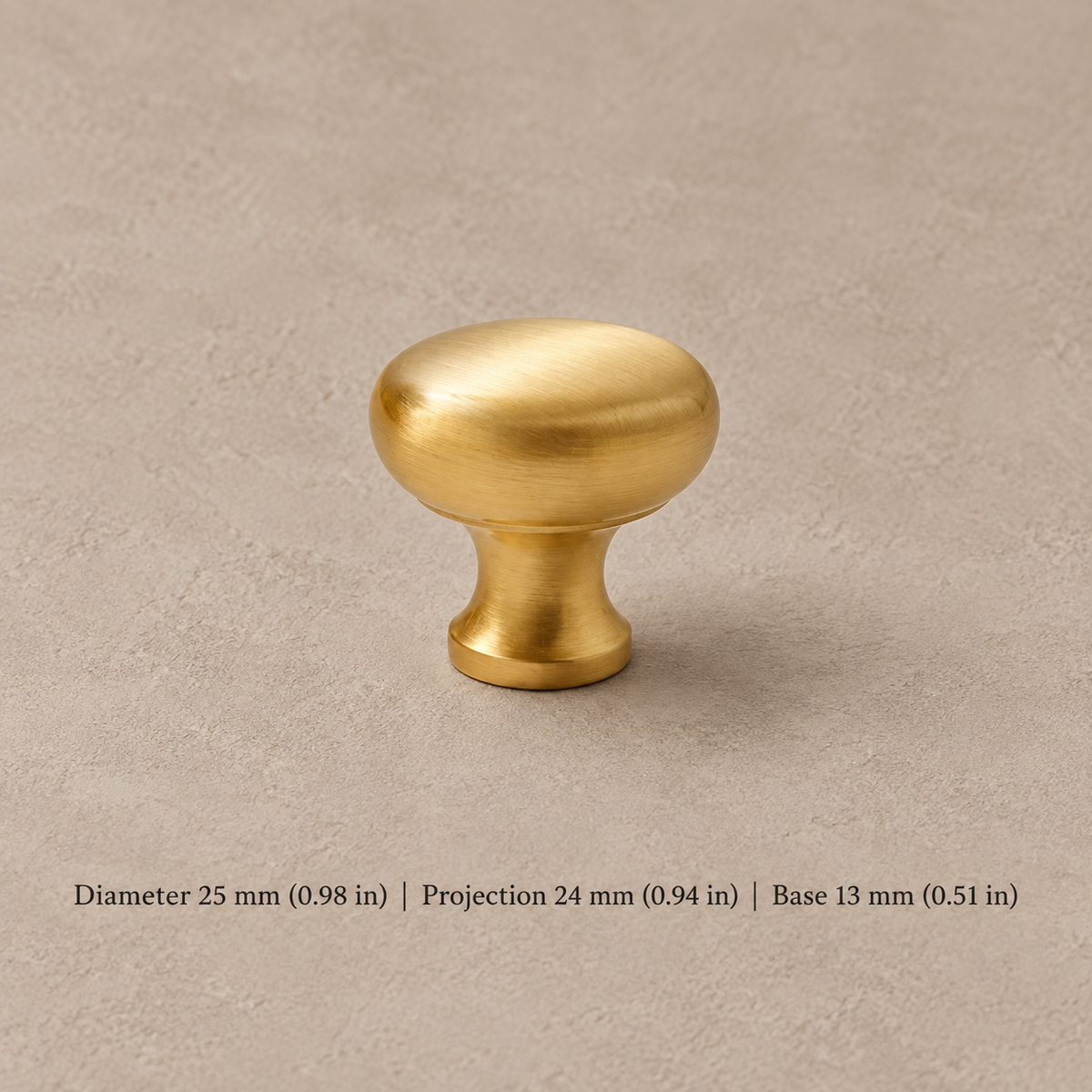 Solid Brass Cabinet Pull & Knob — Nordic Shell Design — knob25
