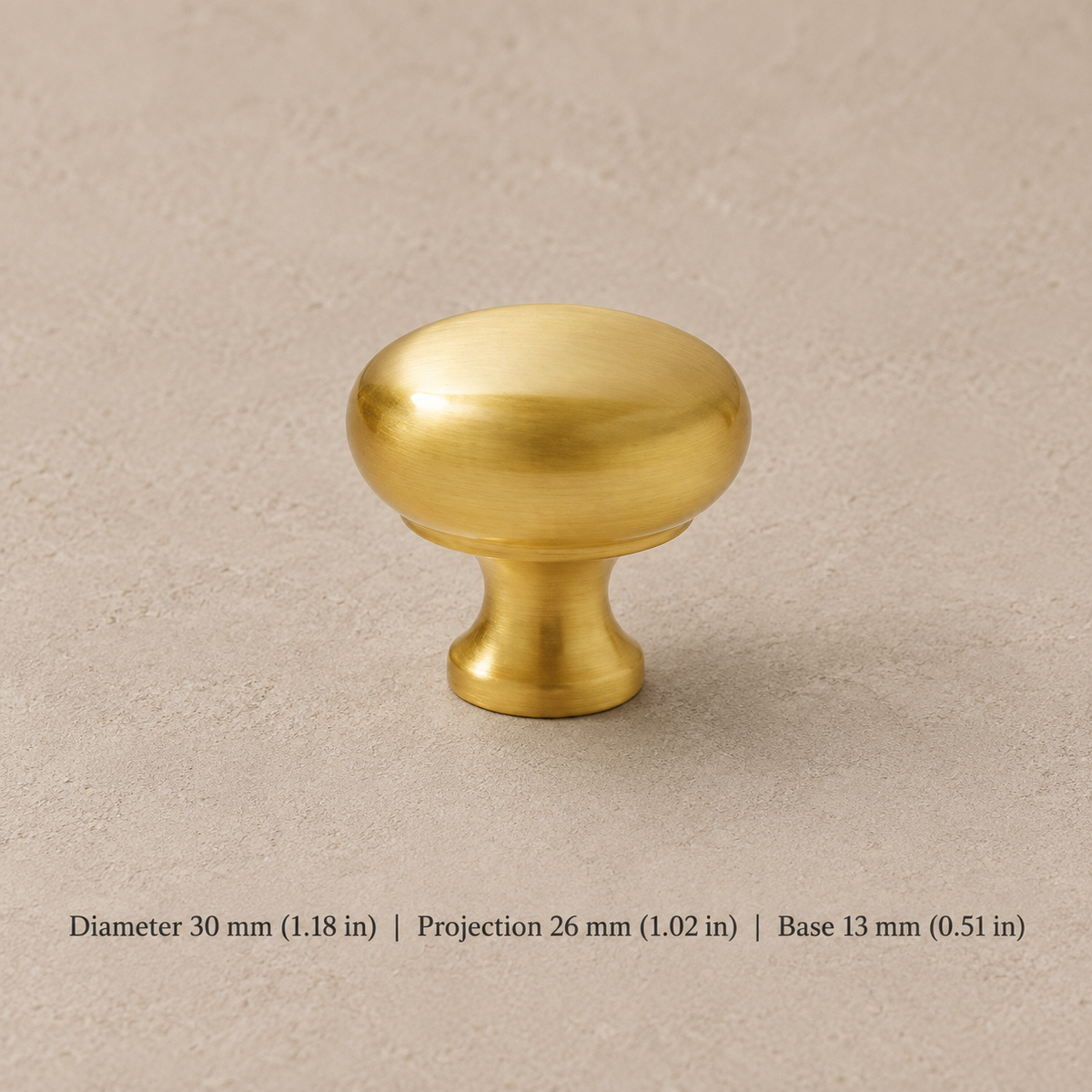 Solid Brass Cabinet Pull & Knob — Nordic Shell Design — knob30