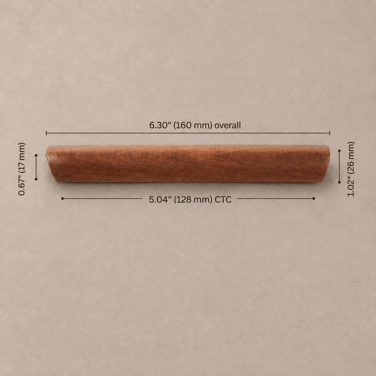 Nordic Wood Cabinet Pull & Knob — Walnut & Beech Decorative Hardware — wood-variant-10