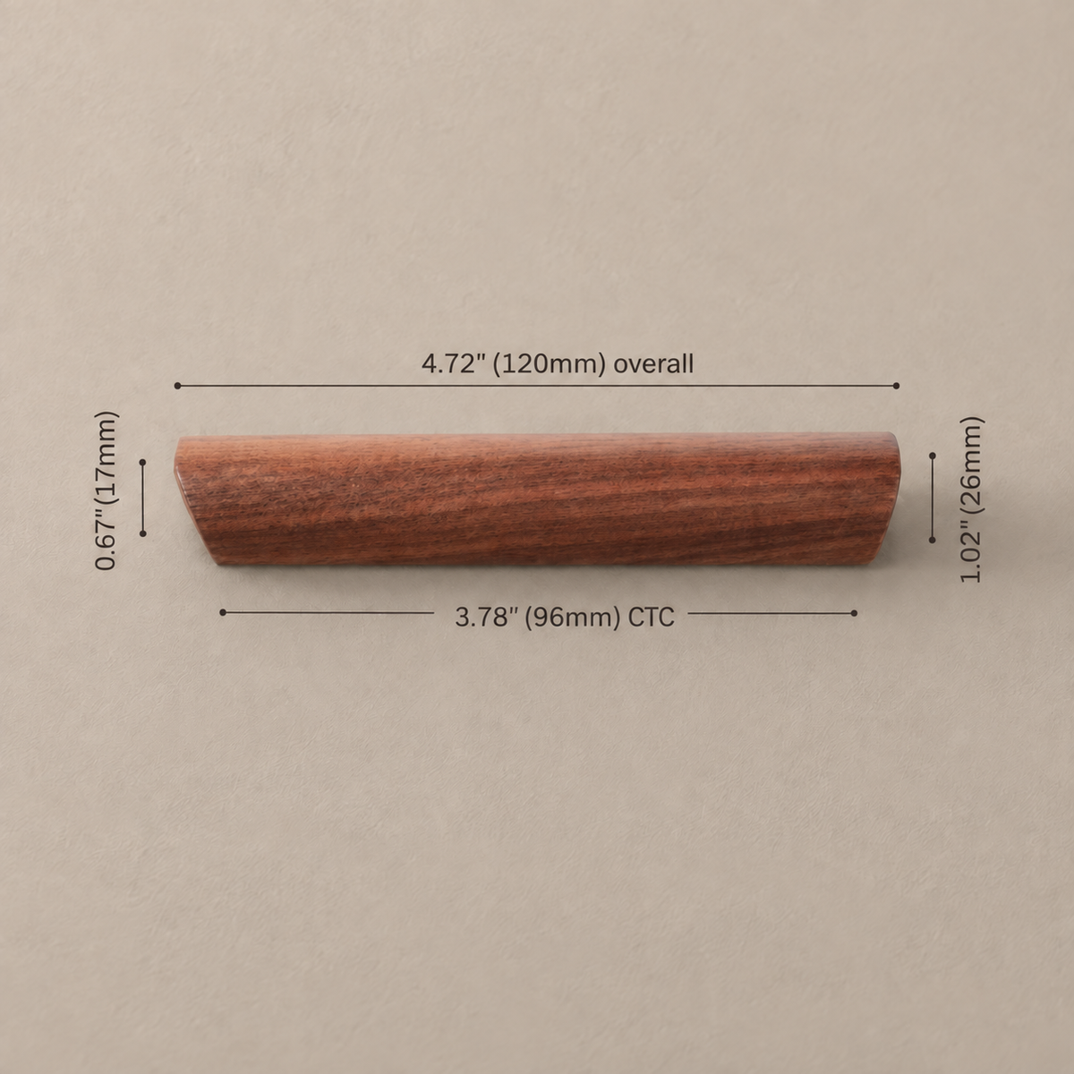 Nordic Wood Cabinet Pull & Knob — Walnut & Beech Decorative Hardware — wood-variant-11