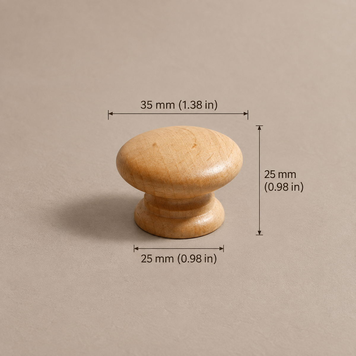 Nordic Wood Cabinet Pull & Knob — Walnut & Beech Decorative Hardware — wood-variant-12