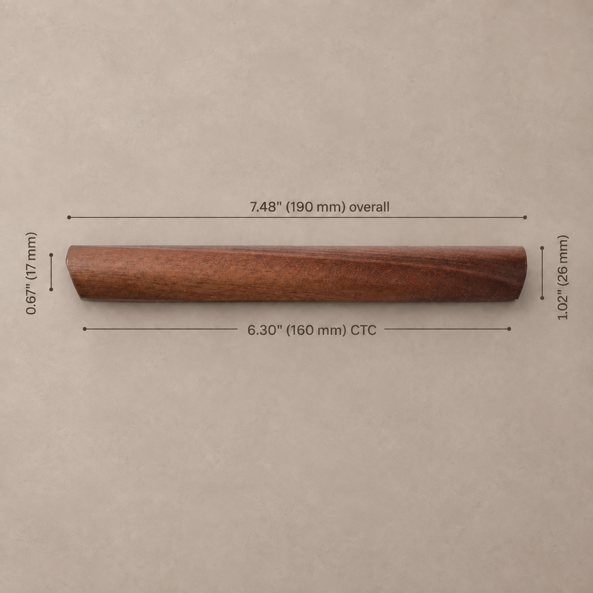 Nordic Wood Cabinet Pull & Knob — Walnut & Beech Decorative Hardware — wood-variant-13