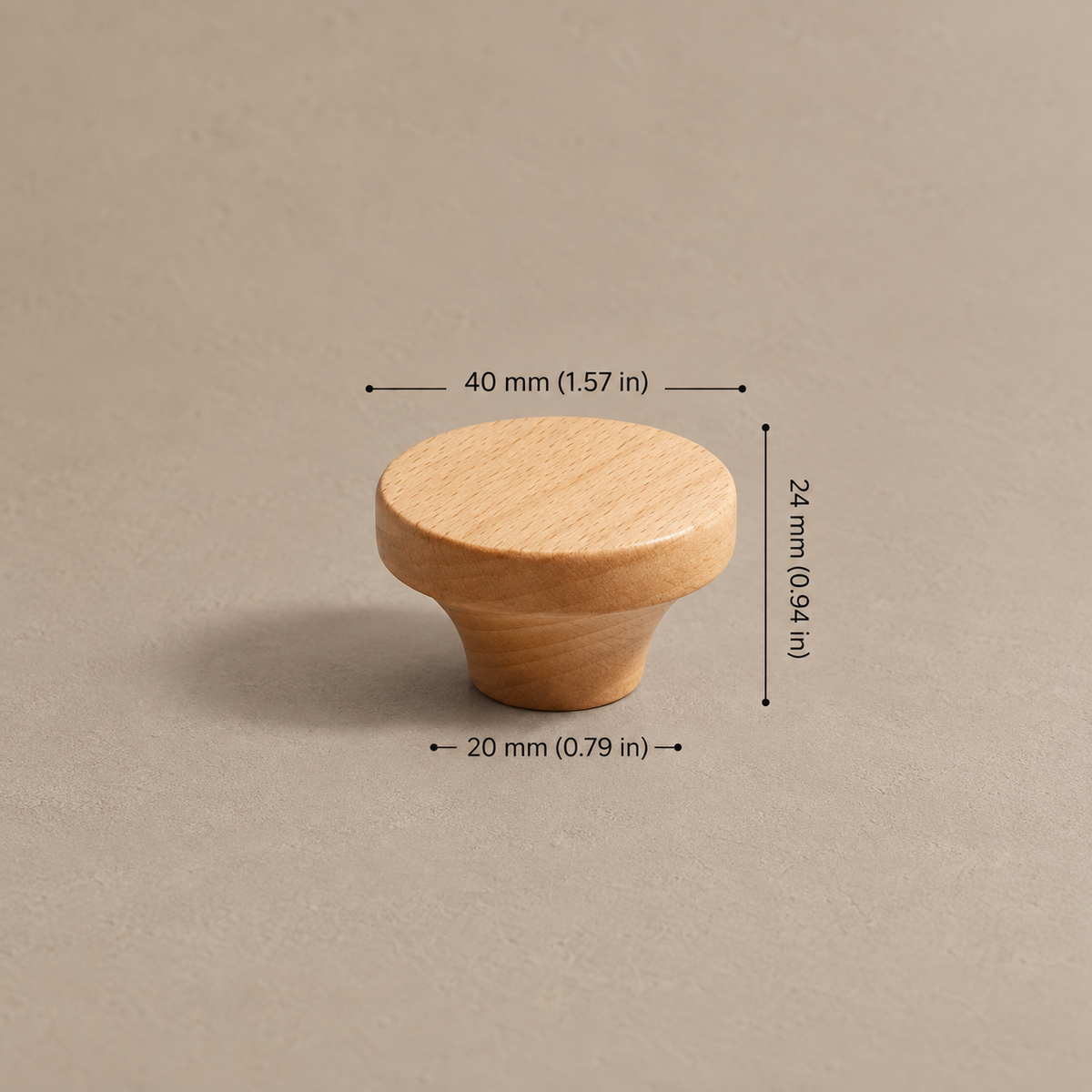 Nordic Wood Cabinet Pull & Knob — Walnut & Beech Decorative Hardware — wood-variant-14