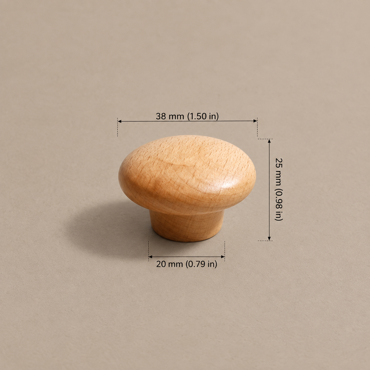 Nordic Wood Cabinet Pull & Knob — Walnut & Beech Decorative Hardware — wood-variant-15