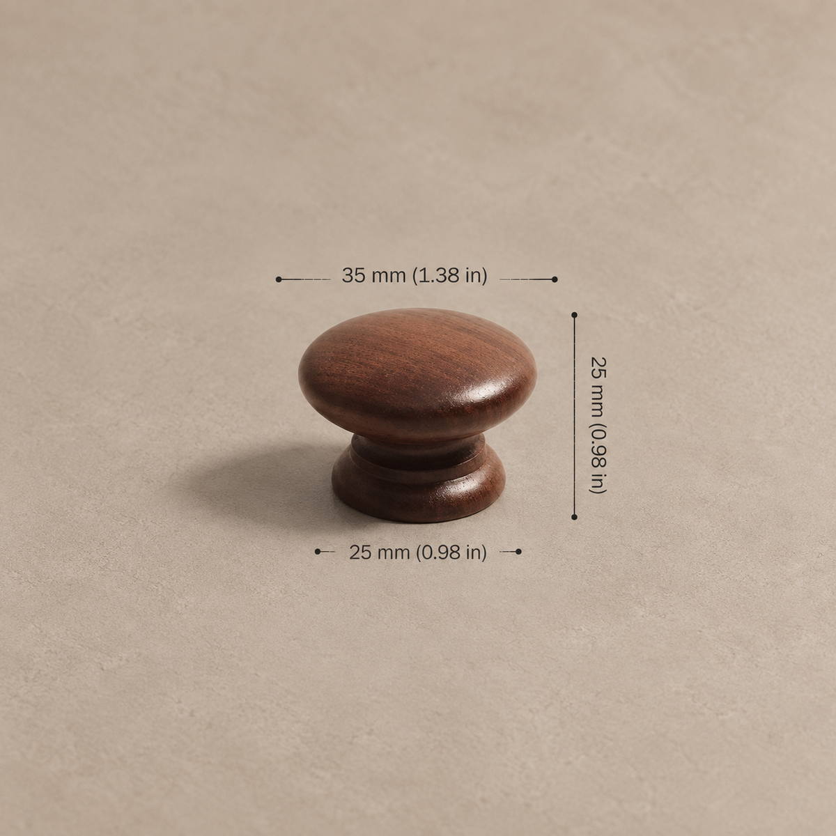 Nordic Wood Cabinet Pull & Knob — Walnut & Beech Decorative Hardware — wood-variant-17