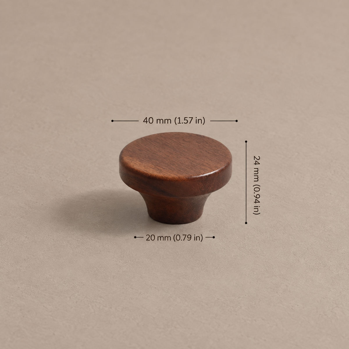 Nordic Wood Cabinet Pull & Knob — Walnut & Beech Decorative Hardware — wood-variant-19