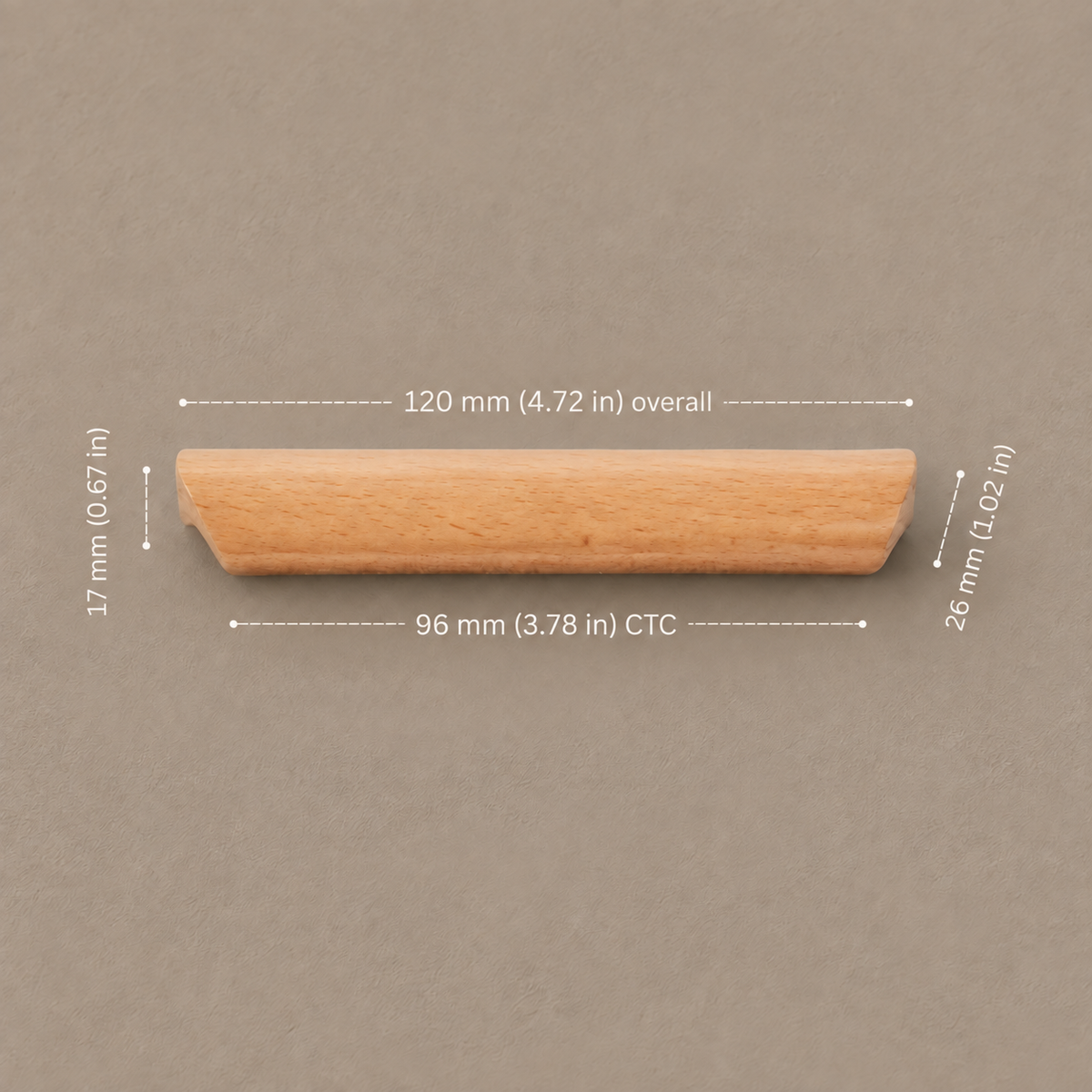 Nordic Wood Cabinet Pull & Knob — Walnut & Beech Decorative Hardware — wood-variant-4