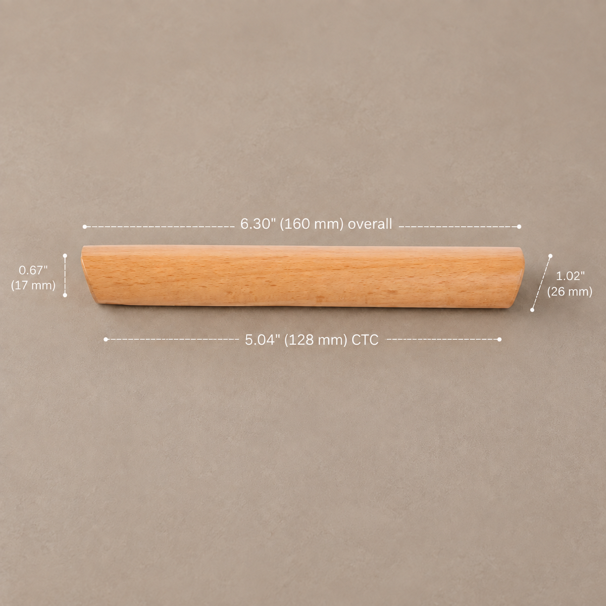 Nordic Wood Cabinet Pull & Knob — Walnut & Beech Decorative Hardware — wood-variant-7