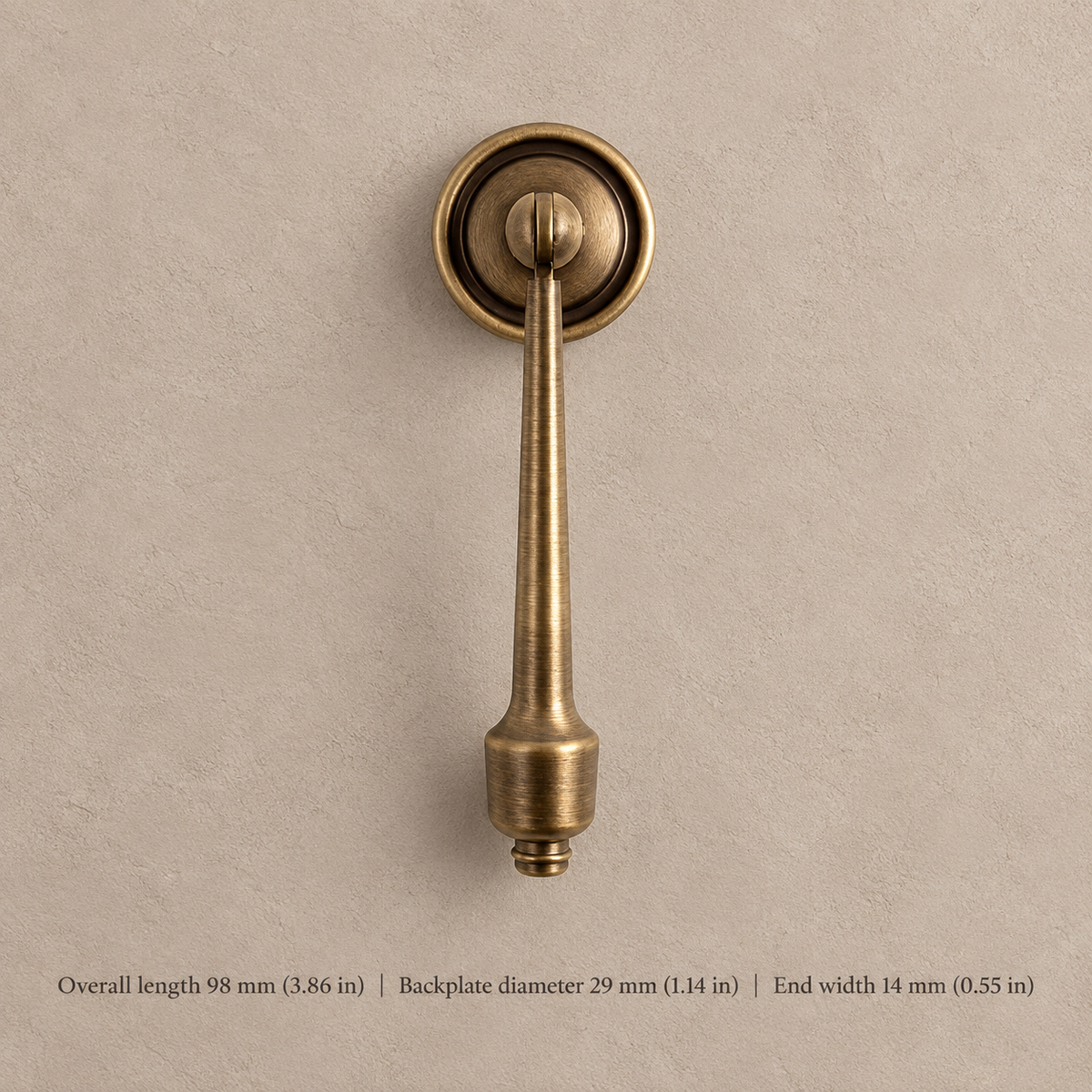 Antique Brass Pendant Solid Brass Cabinet Pulls & Knobs — pendant-98mm