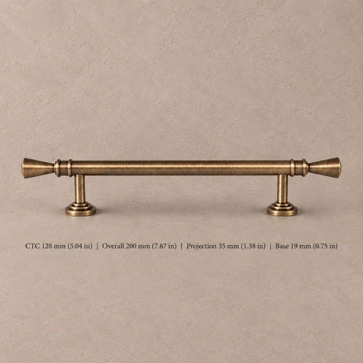 Antique Brass Pendant Solid Brass Cabinet Pulls & Knobs — pull-128mm