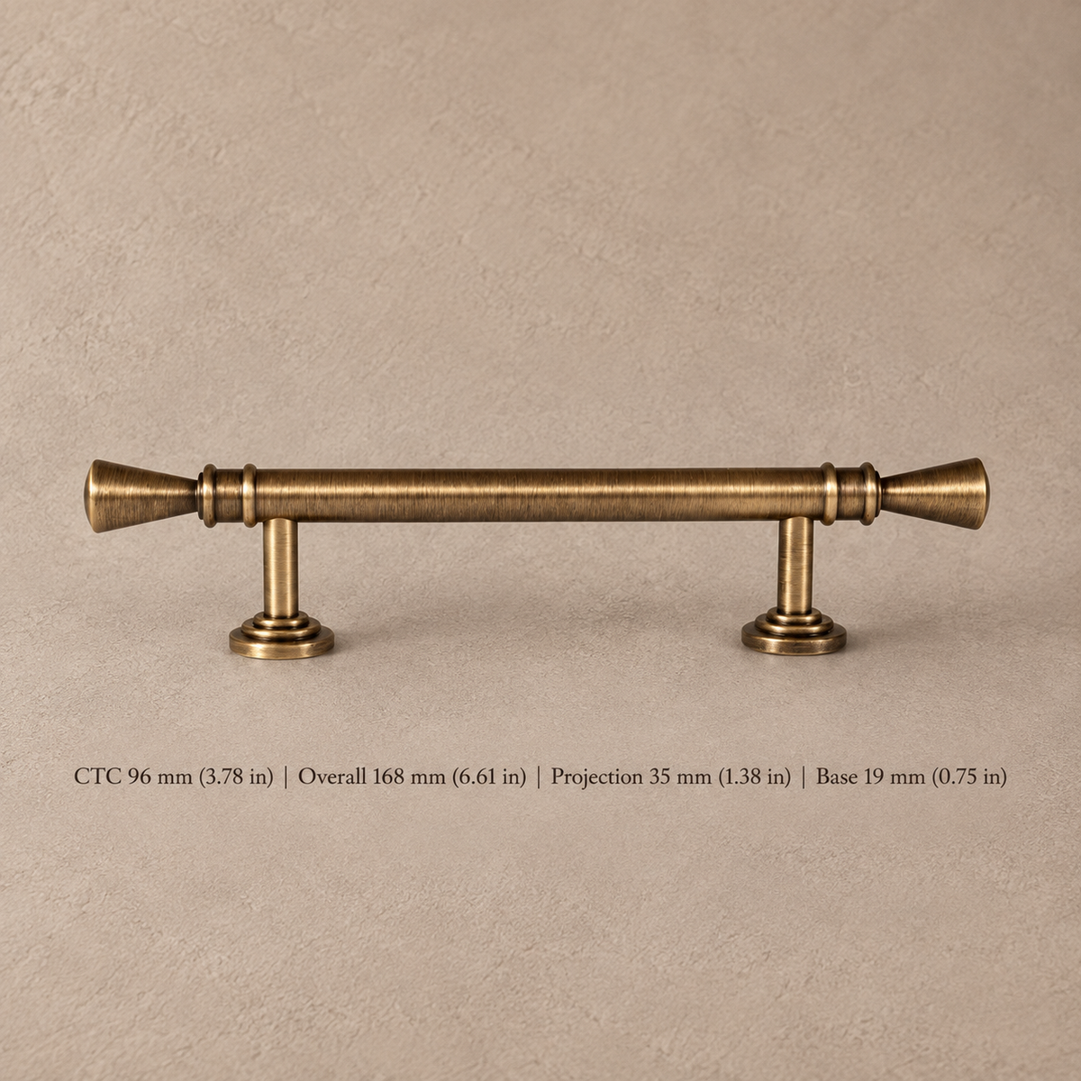 Antique Brass Pendant Solid Brass Cabinet Pulls & Knobs — pull-96mm