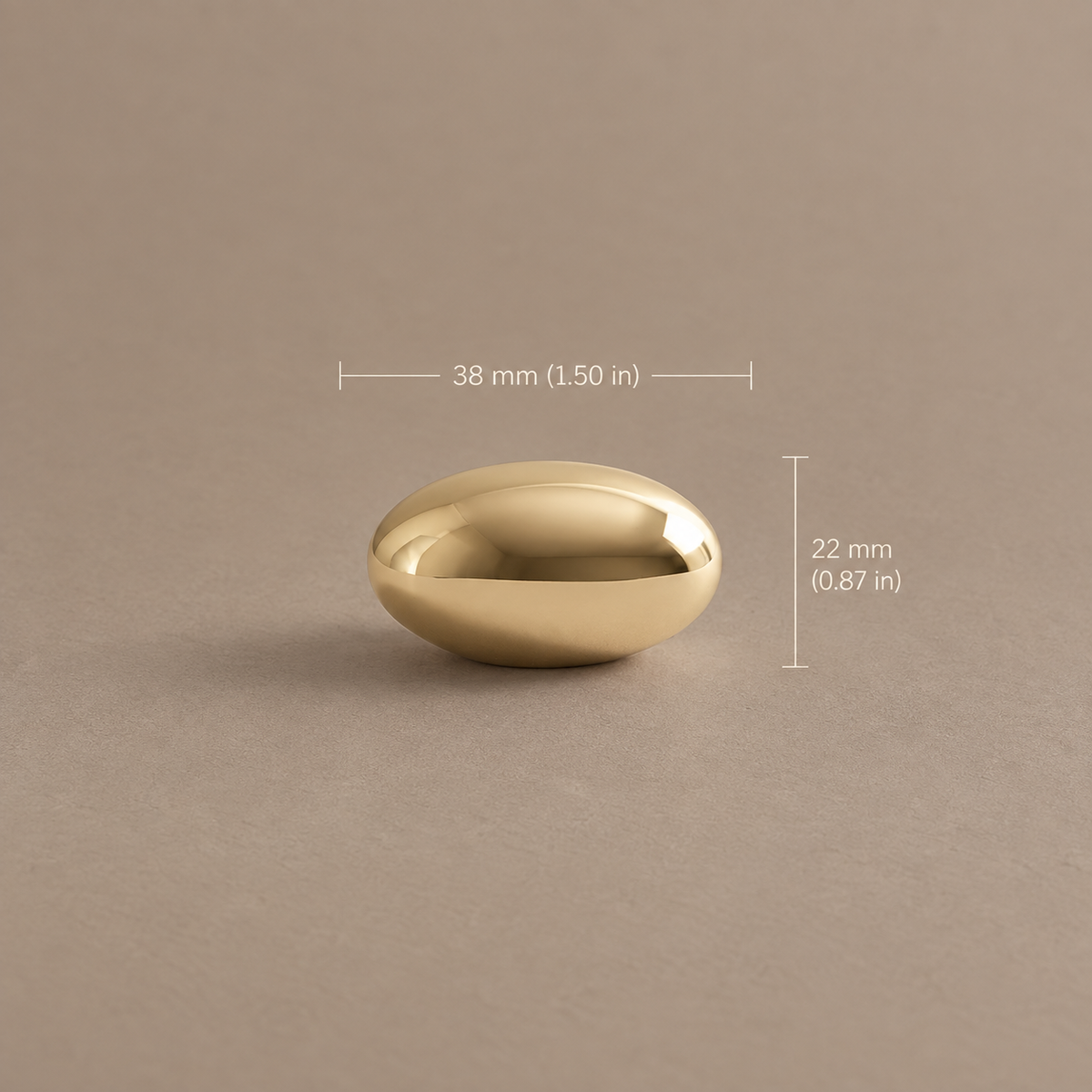 Pigeon Egg Cabinet Knob — Solid Brass Hammered Hardware — knob-variant-10