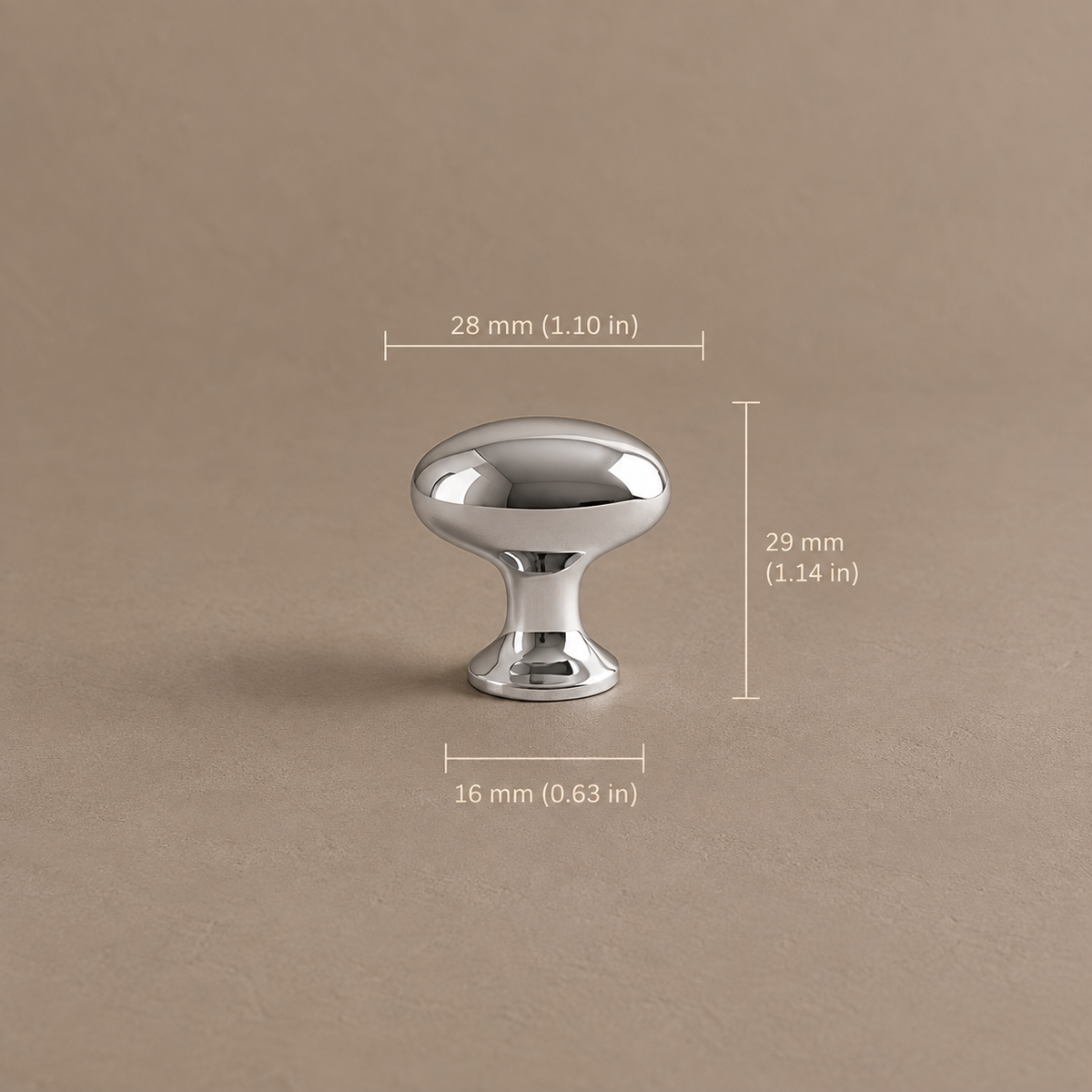 Pigeon Egg Cabinet Knob — Solid Brass Hammered Hardware — knob-variant-2