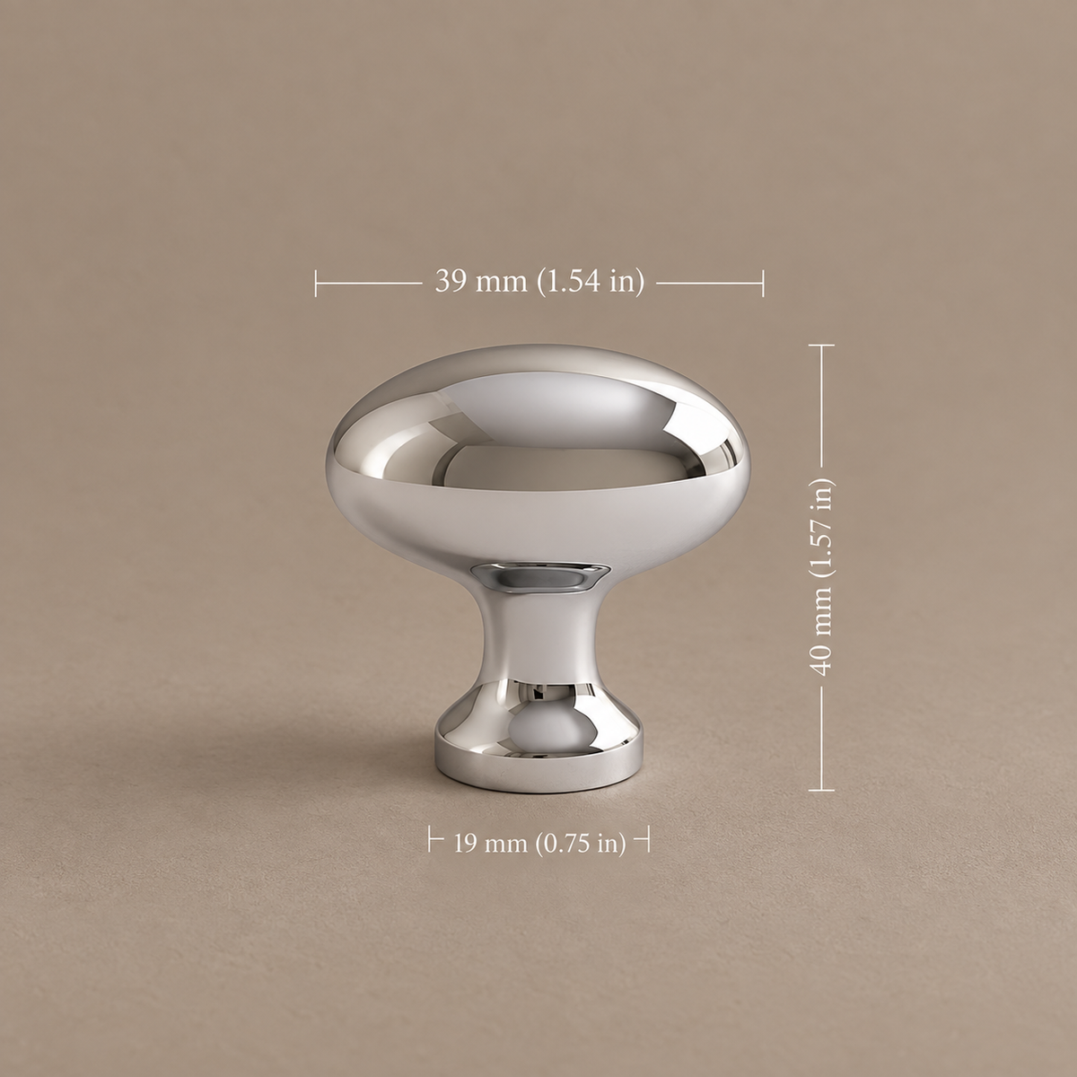 Pigeon Egg Cabinet Knob — Solid Brass Hammered Hardware — knob-variant-5