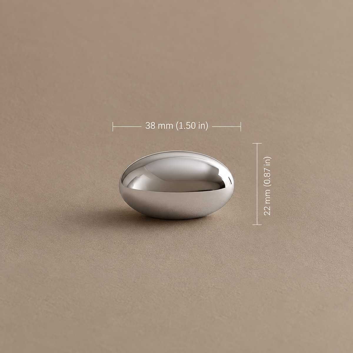 Pigeon Egg Cabinet Knob — Solid Brass Hammered Hardware — knob-variant-9