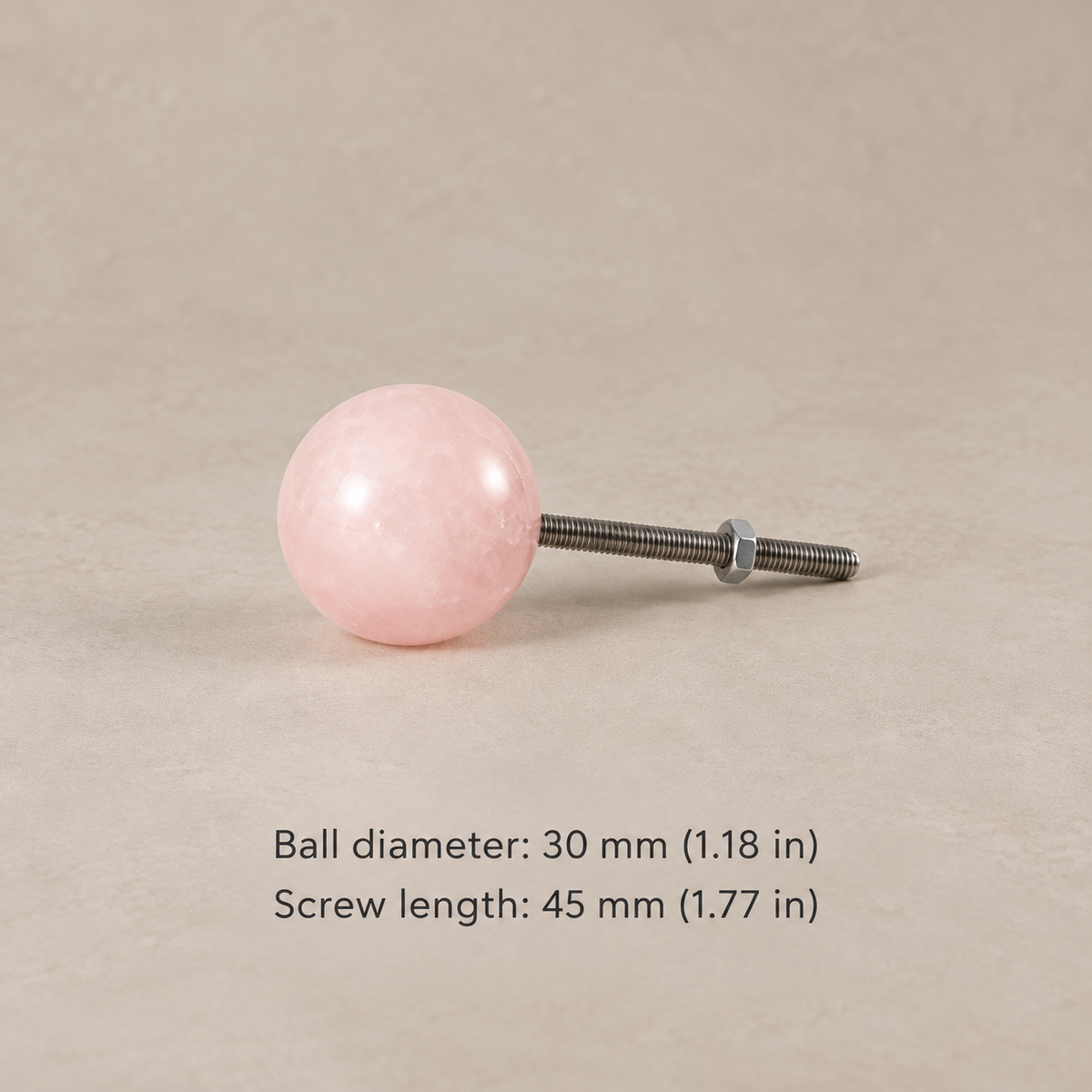 Pink Crystal Ball Brass Cabinet Knob & Ribbed Drawer Pull — option-11